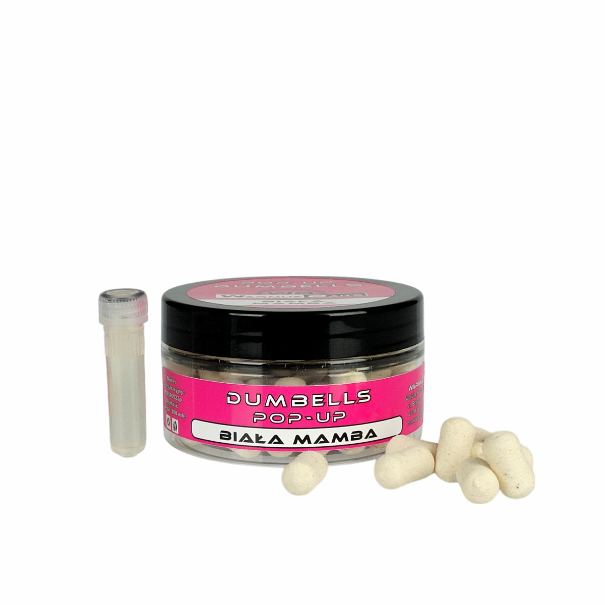 WarmuzBaits Pop-Up Dumbells 10mm - Biała Mambarozmiar 10 mm dumbells / 100ml - MPN: 67176 - EAN: 5902537375161