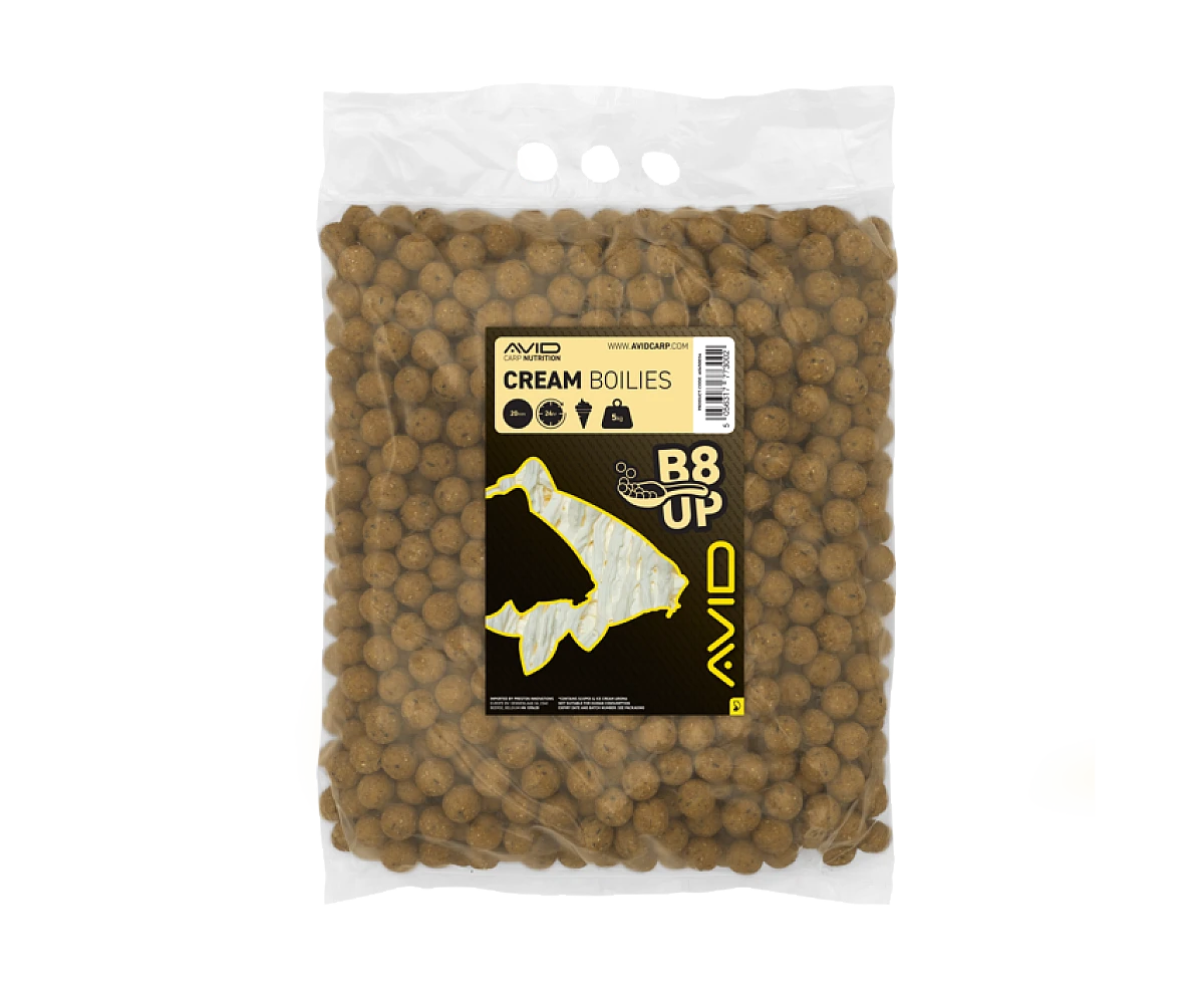 Avid Carp B8-Up Cream Boiliesversiune 20mm / 5kg - MPN: A0650036 - EAN: 5056317773002
