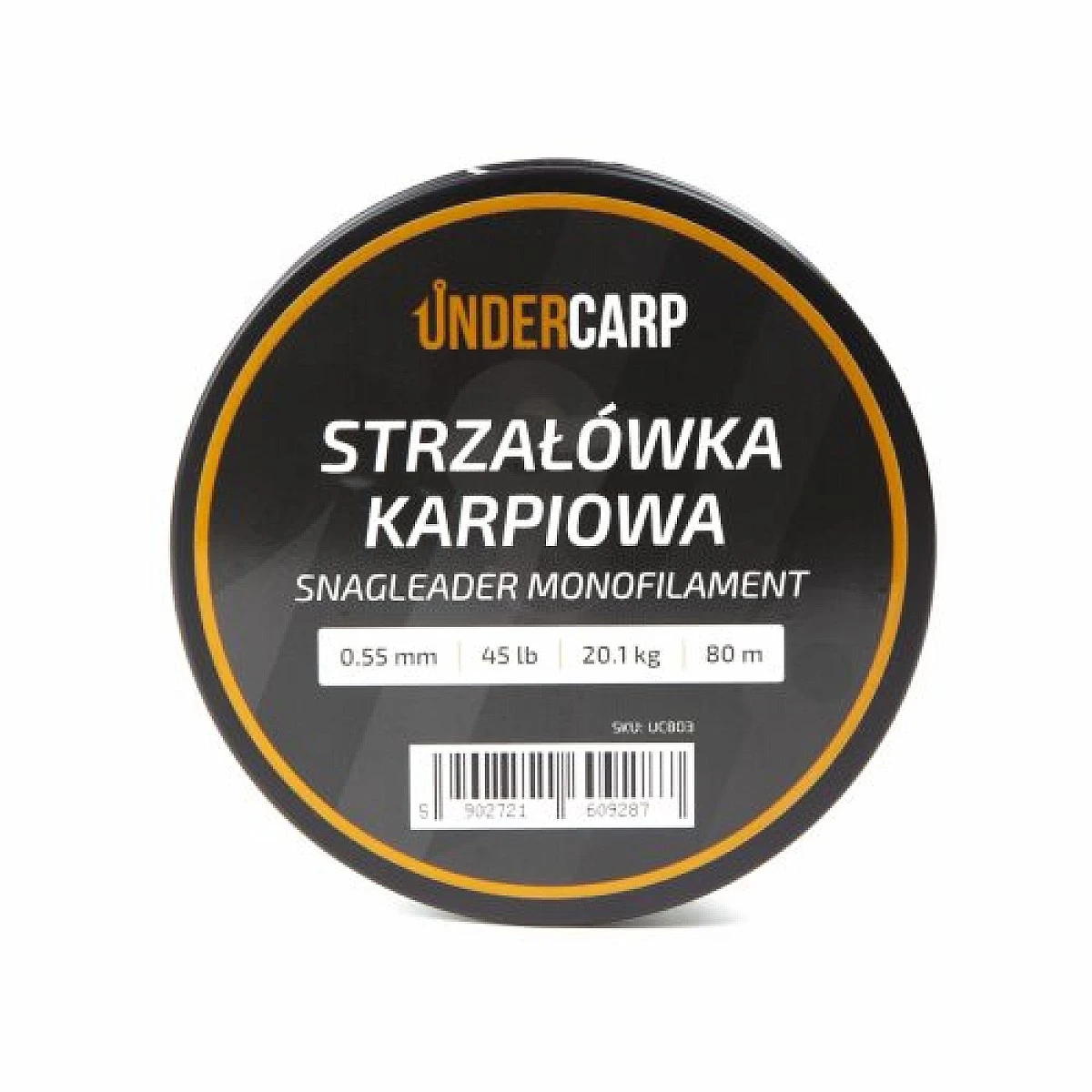 UnderCarp Snagleader Monofilament - Carpino da tirodiametro 0,55mm (45lb / 20,1kg) - 80m - MPN: UC803 - EAN: 5902721609287