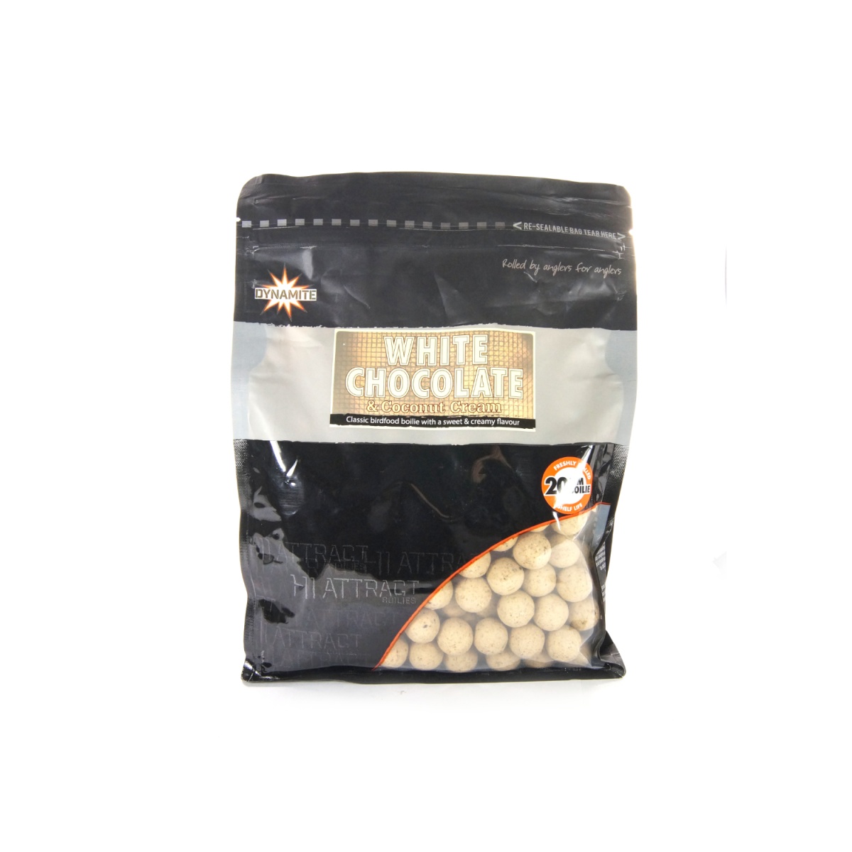 NEW DynamiteBaits White Chocolate & Coconut Cream Boilies 20mm / 1kg rozmiar/opakowanie