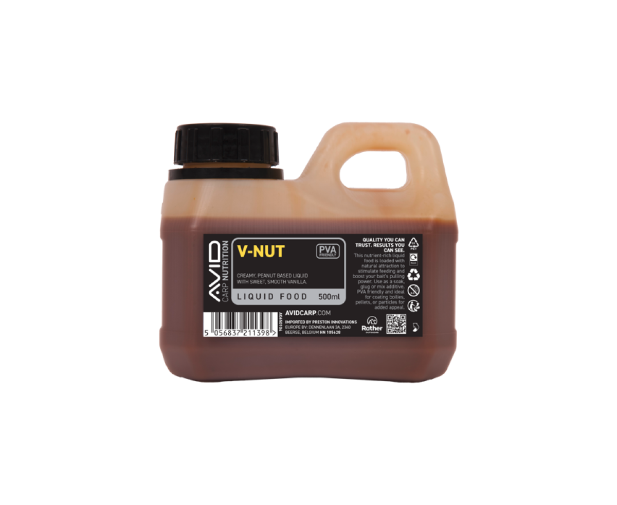 Avid Carp V-Nut Liquid Foodcsomagolás 500ml - MPN: A0650104 - EAN: 5056837211398