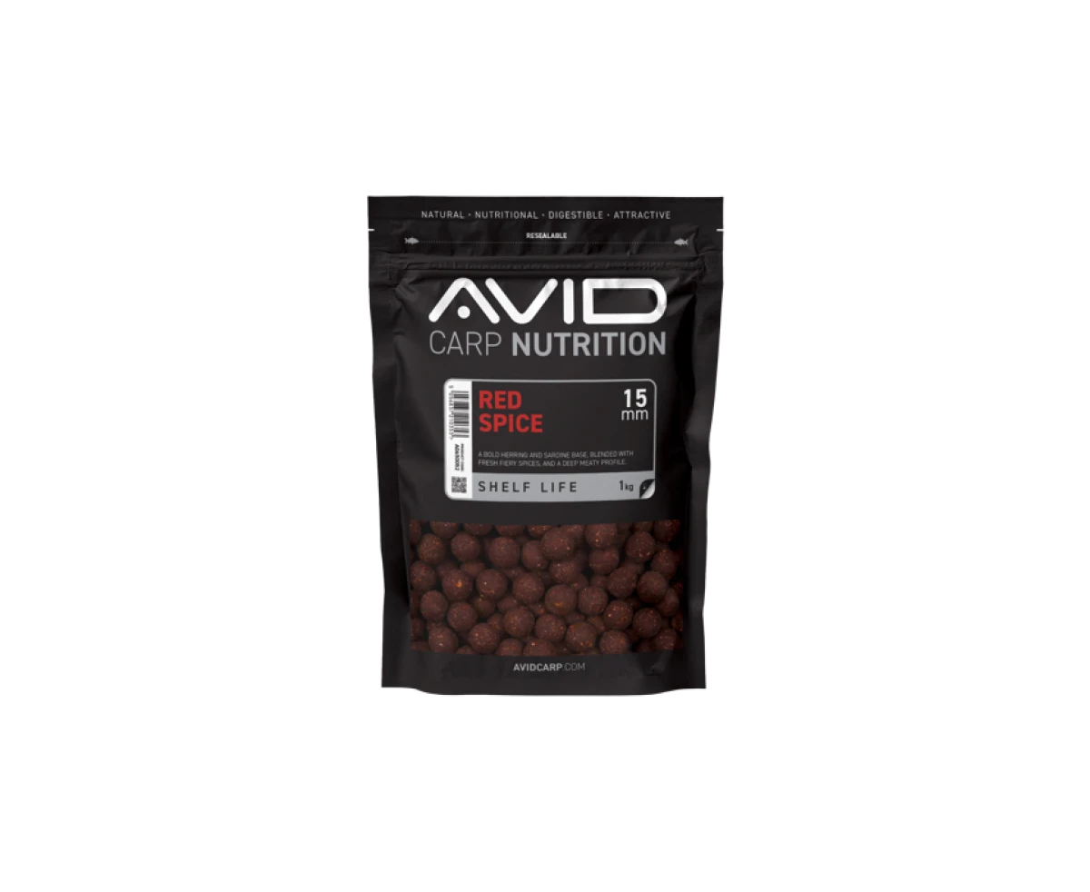 Avid Carp Red Spice Boiliesmărimea 15mm / 1kg - MPN: A0650052 - EAN: 5056837210353