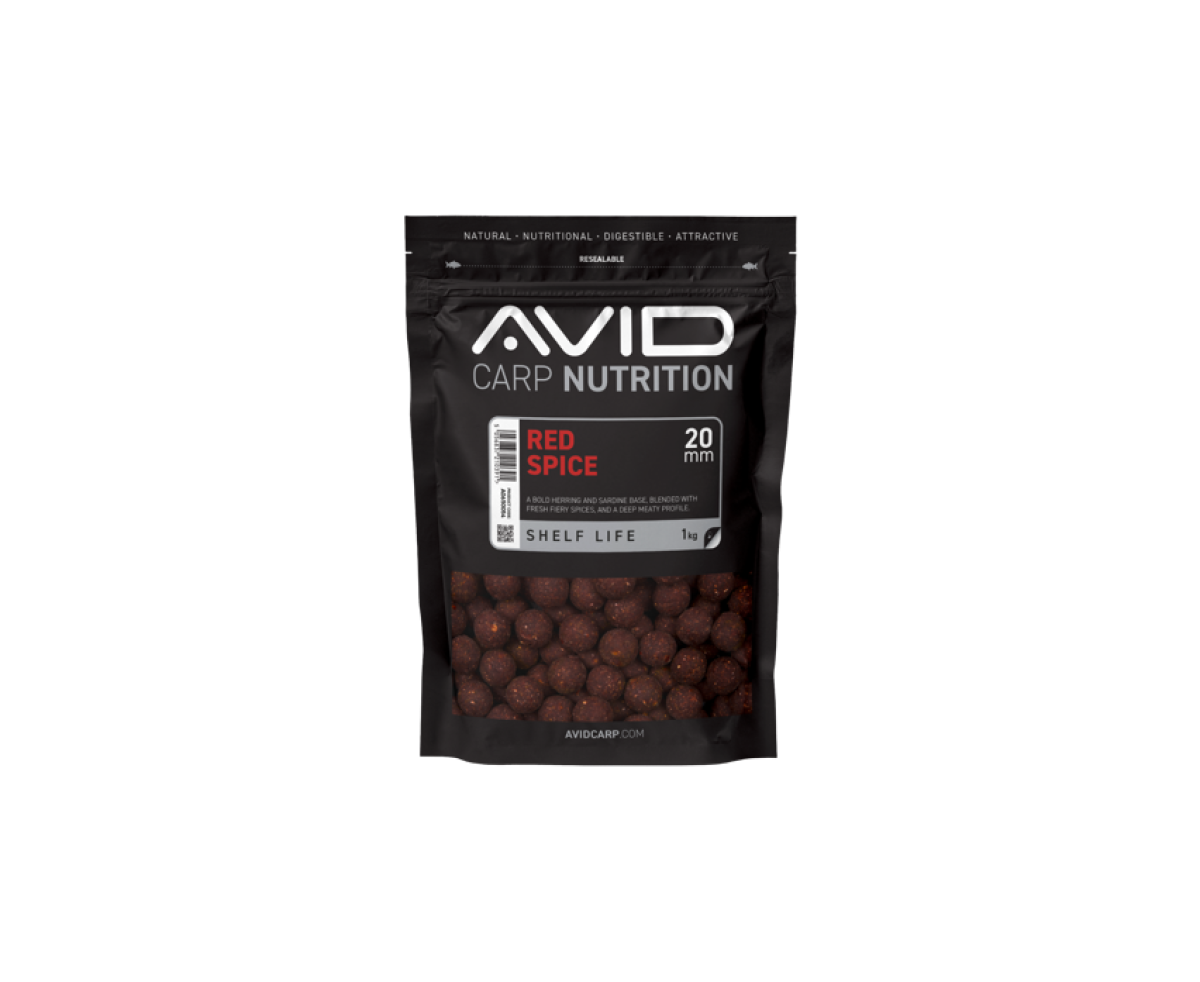 Avid Carp Red Spice Boiliesméret 20mm / 1kg - MPN: A0650054 - EAN: 5056837210391