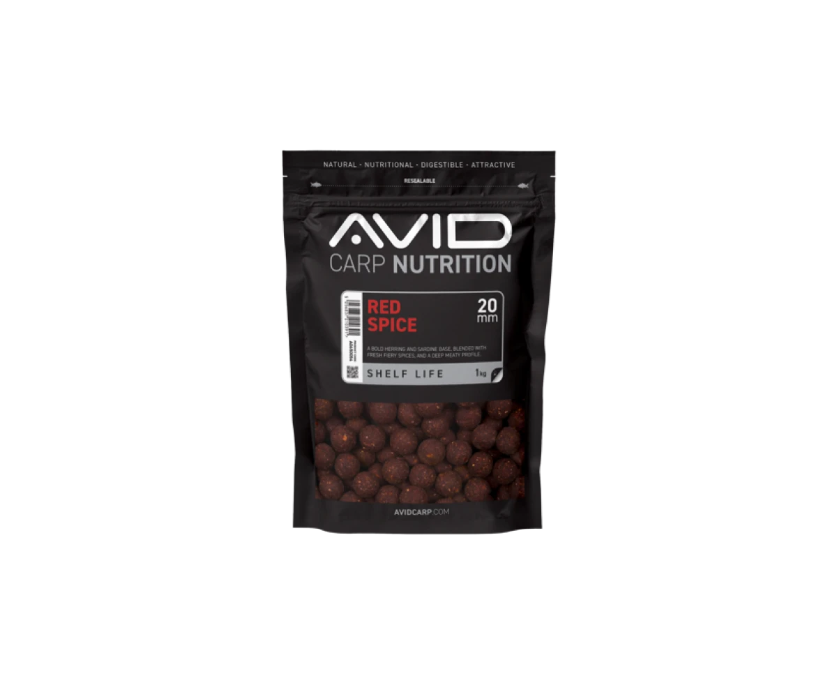 Avid Carp Red Spice Boiliesmărimea 20mm / 1kg - MPN: A0650054 - EAN: 5056837210391