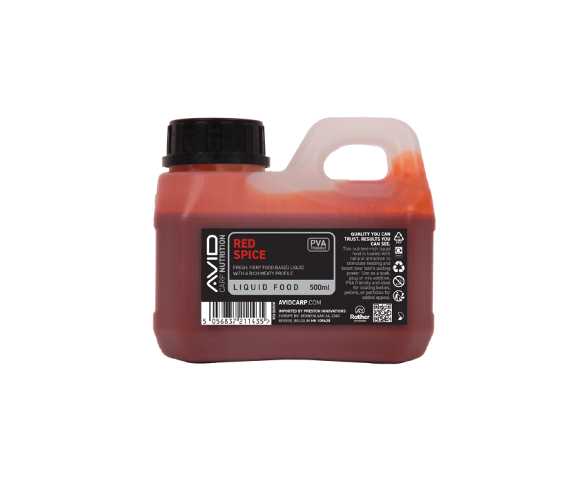 Avid Carp Red Spice Liquid Food ambalaj 500ml - MPN: A0650106 - EAN: 5056837211435