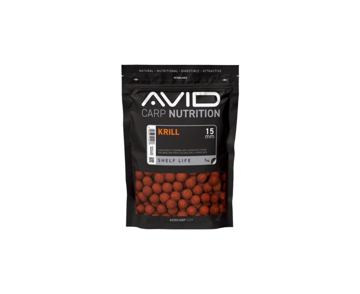 Avid Carp Nutrition Krill Boiliestaille 15mm / 1kg - MPN: A0650058 - EAN: 5056837210476