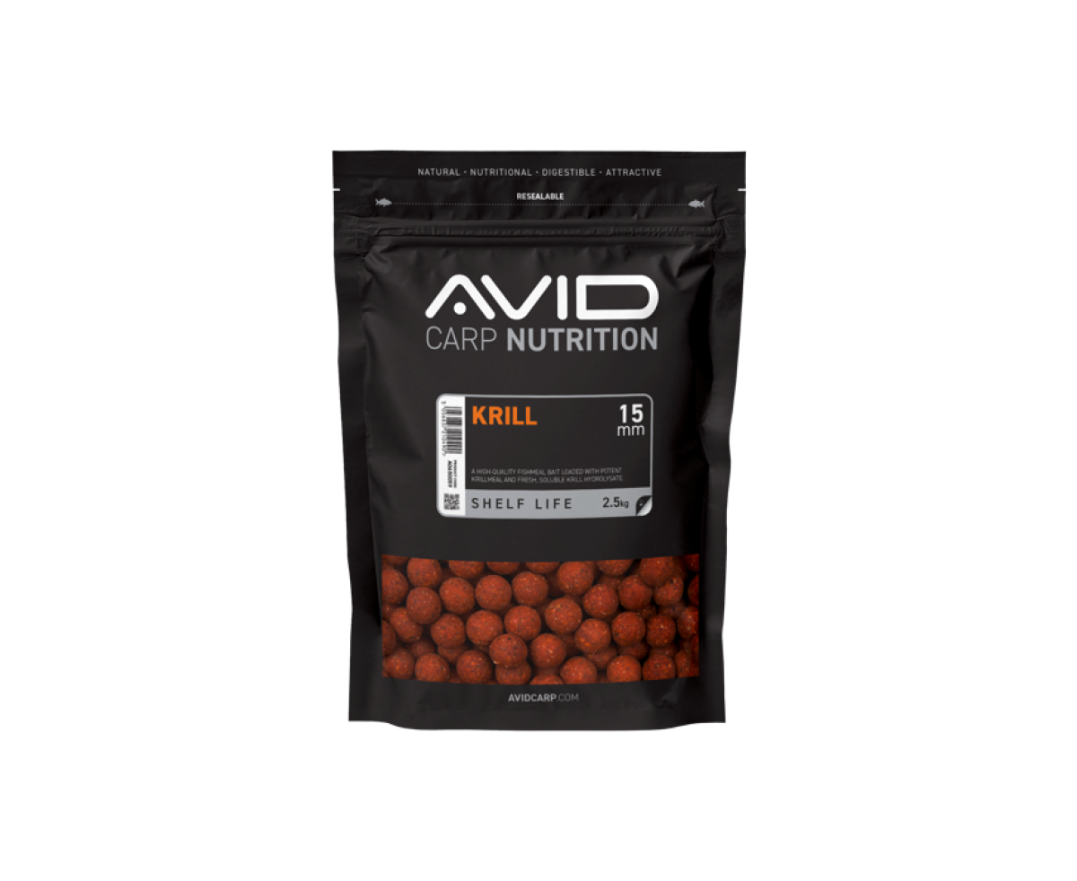 Avid Carp Nutrition Krill Boiliestaille 15mm / 2,5kg - MPN: A0650059 - EAN: 5056837210490