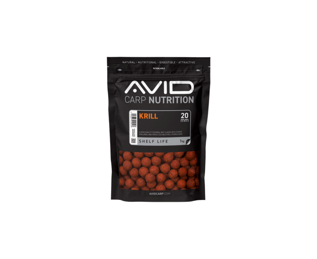 Avid Carp Nutrition Krill Boiliestaille 20mm / 1kg - MPN: A0650060 - EAN: 5056837210513