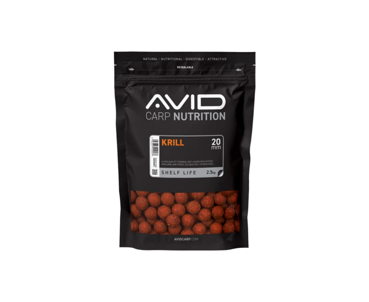 Avid Carp Nutrition Krill Boiliesmărimea 20mm / 2,5 kg - MPN: A0650061 - EAN: 5056837210537