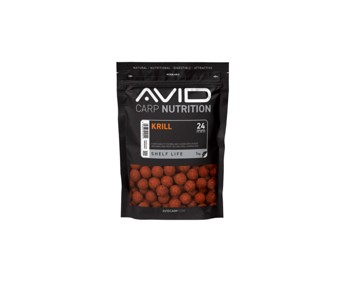 Avid Carp Nutrition Krill Boiliesmărimea 24mm / 1kg - MPN: A0650062 - EAN: 5056837210551
