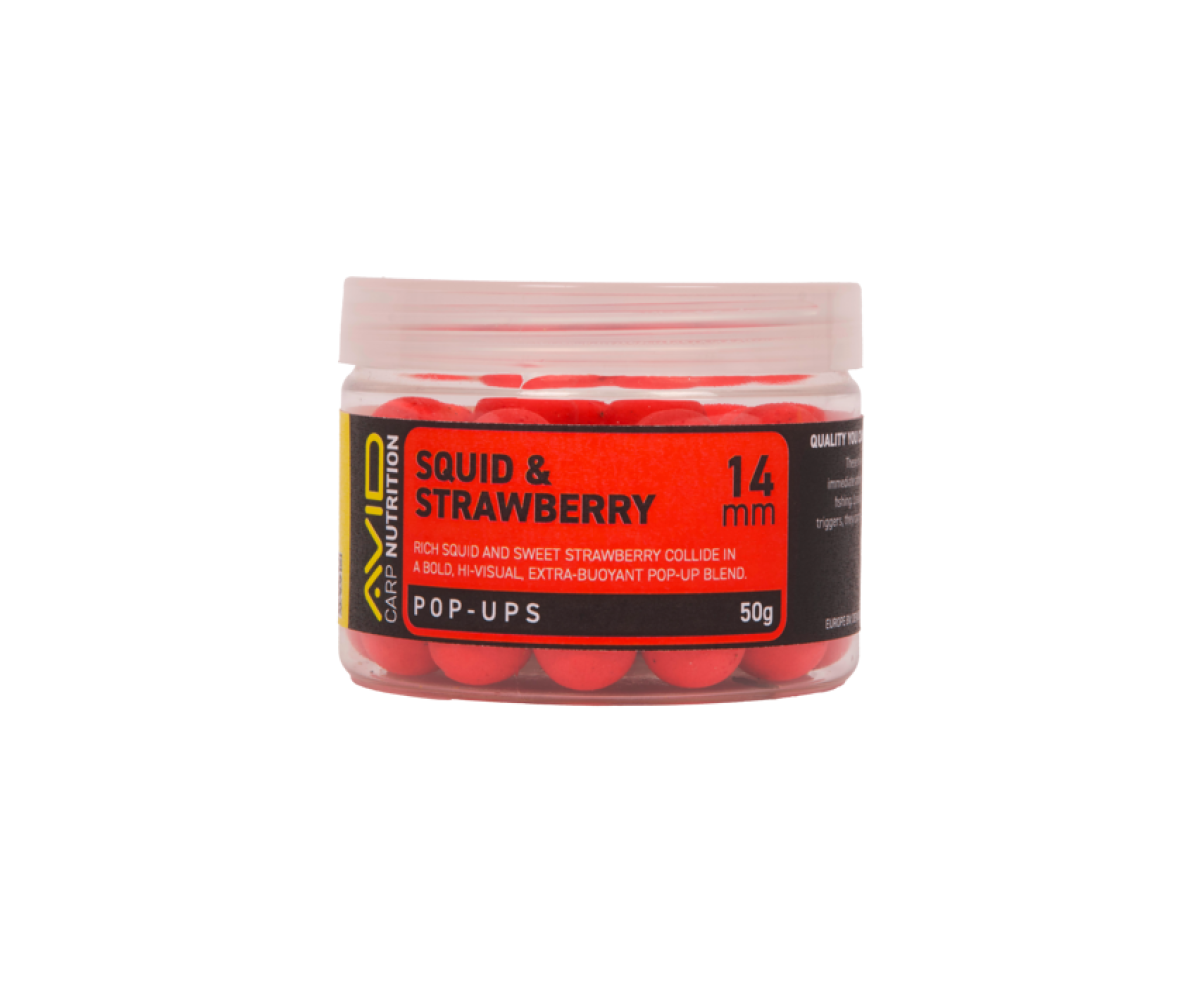 Avid Carp Squid & Strawberry Pop-Up Redtamaño 14mm - MPN: A0650088 - EAN: 5056837211077
