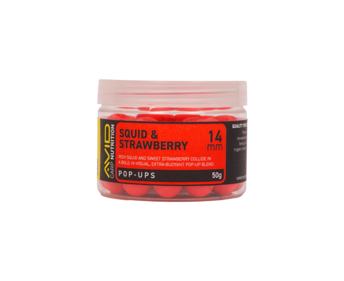 Avid Carp Squid & Strawberry Pop-Up Redрозмір 14mm - MPN: A0650088 - EAN: 5056837211077