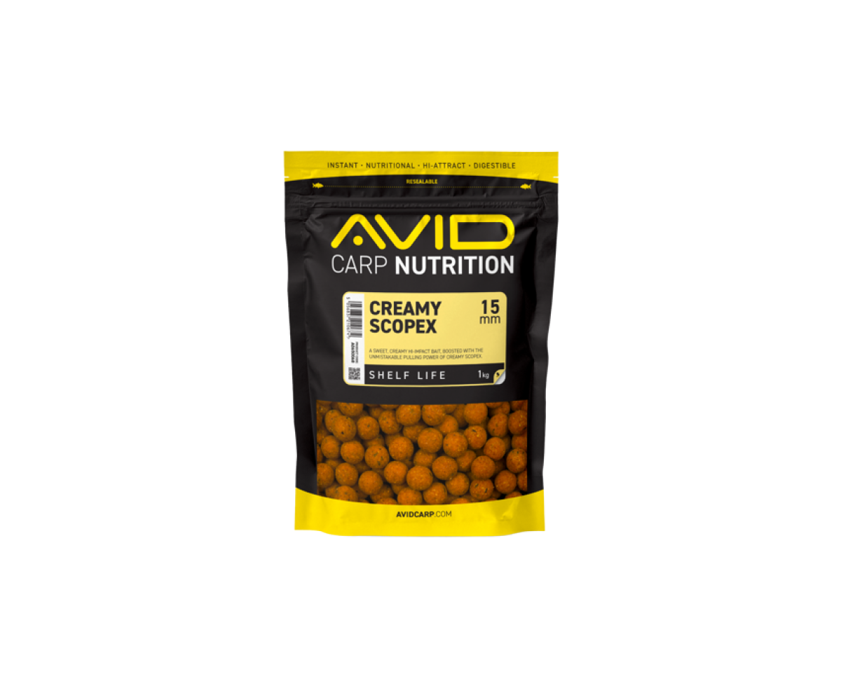  Avid Carp Creamy Scopex Boiliestaille 15mm / 1kg - MPN: A0650068 - EAN: 5056837210674