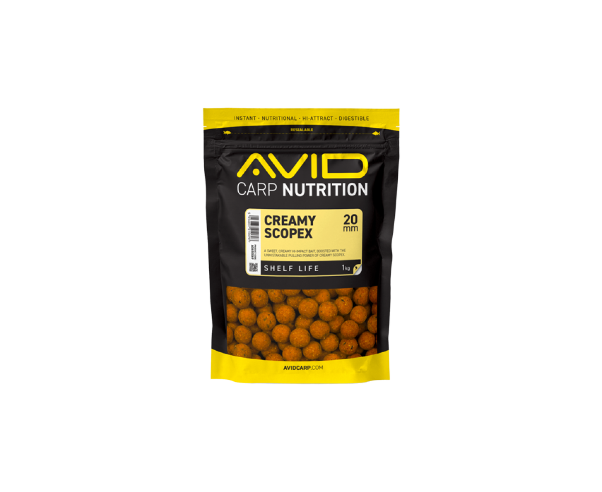  Avid Carp Creamy Scopex Boiliestaille 20mm / 1kg - MPN: A0650069 - EAN: 5056837210698