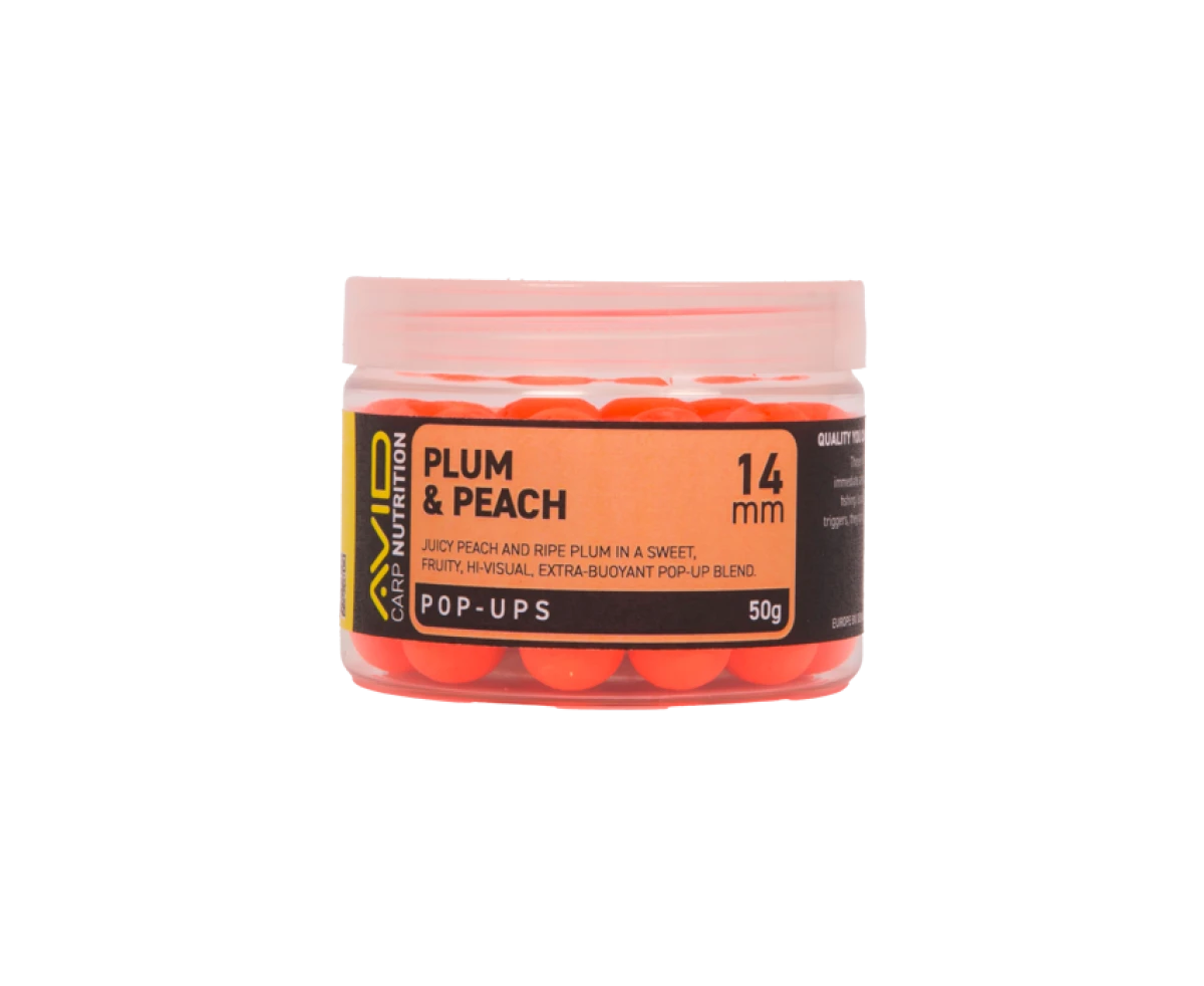 Avid Carp Plum & Peach Pop-Up Orangedydis 14 mm - MPN: A0650091 - EAN: 5056837211138
