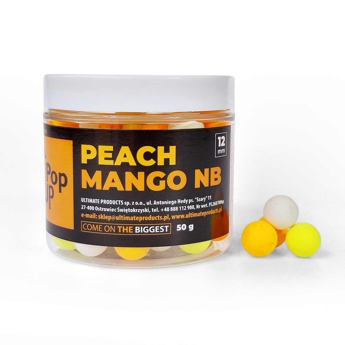 UltimateProducts Pop-Ups - Peach Mango NBрозмір 12 mm - EAN: 5903855435209