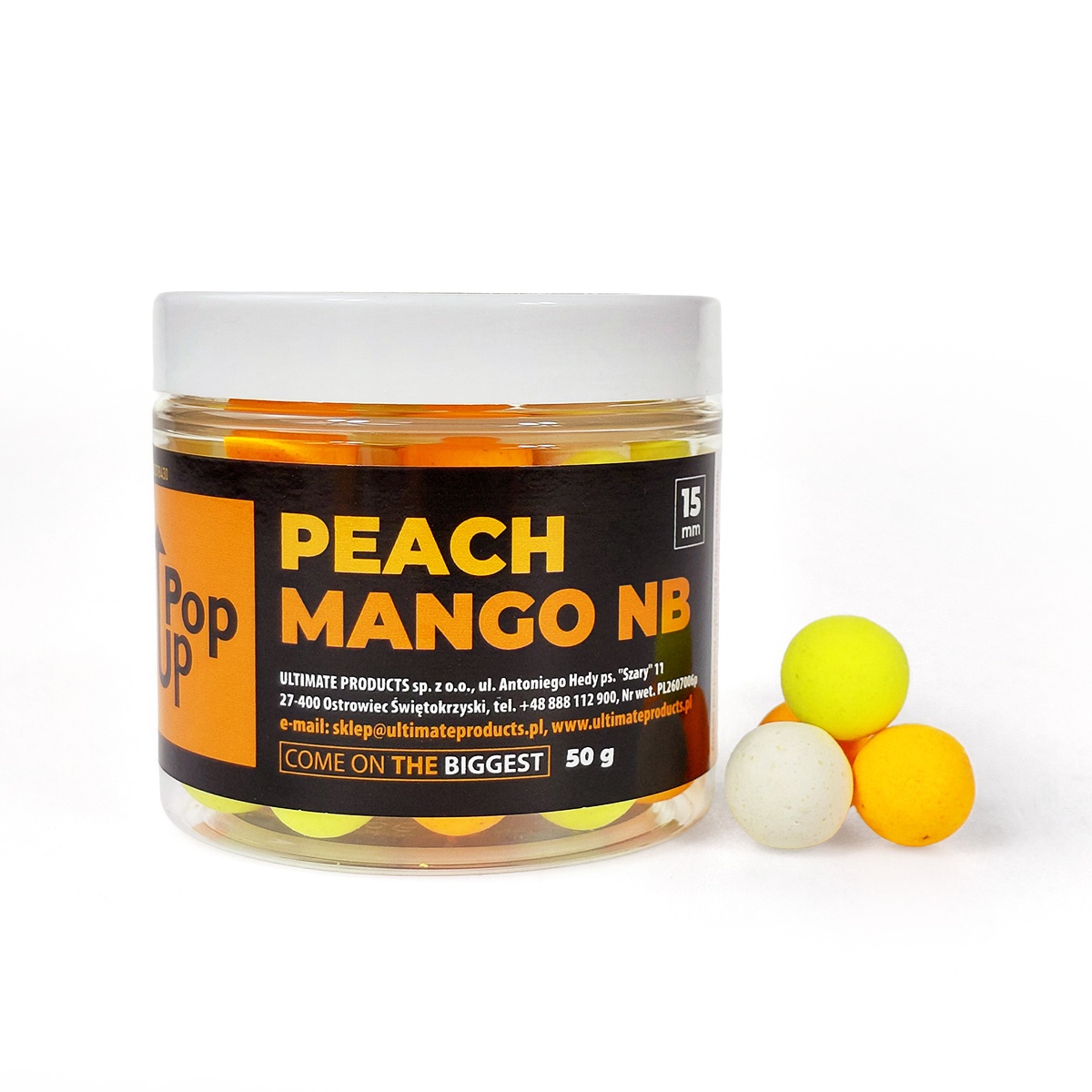 UltimateProducts Pop-Ups - Peach Mango NBрозмір 15 mm - EAN: 5903855435216