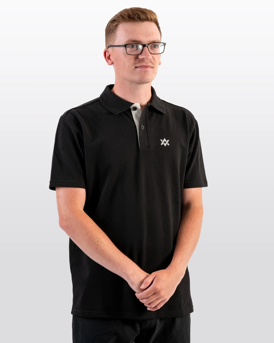 GURU Aventus Polo - Black/Grey  Svelikost S - MPN: GCL415