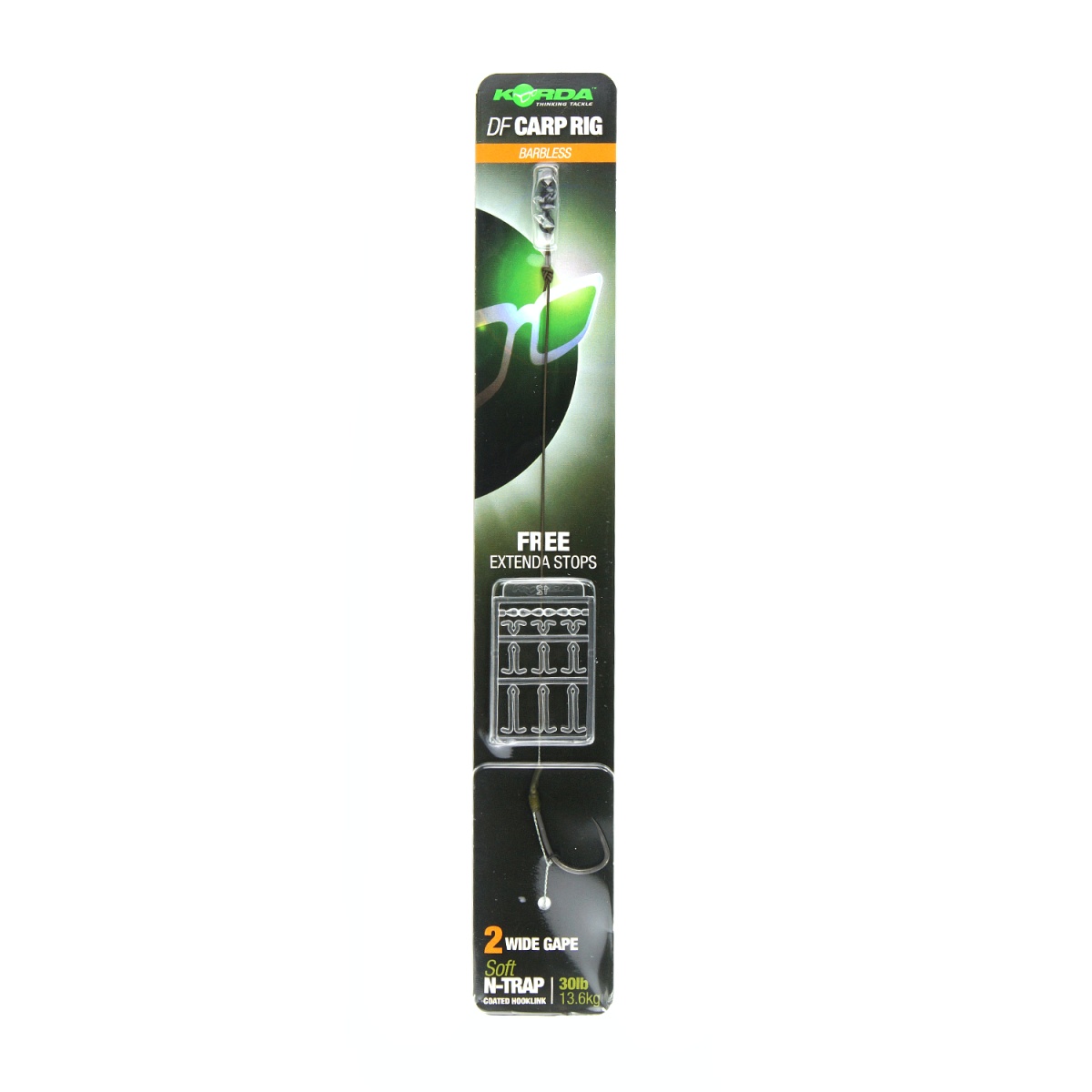 Korda N-Trap DF Rig Wide Gape (Barbless)velikost 2 (bez zarážek) - MPN: KCR140 - EAN: 5060461128595