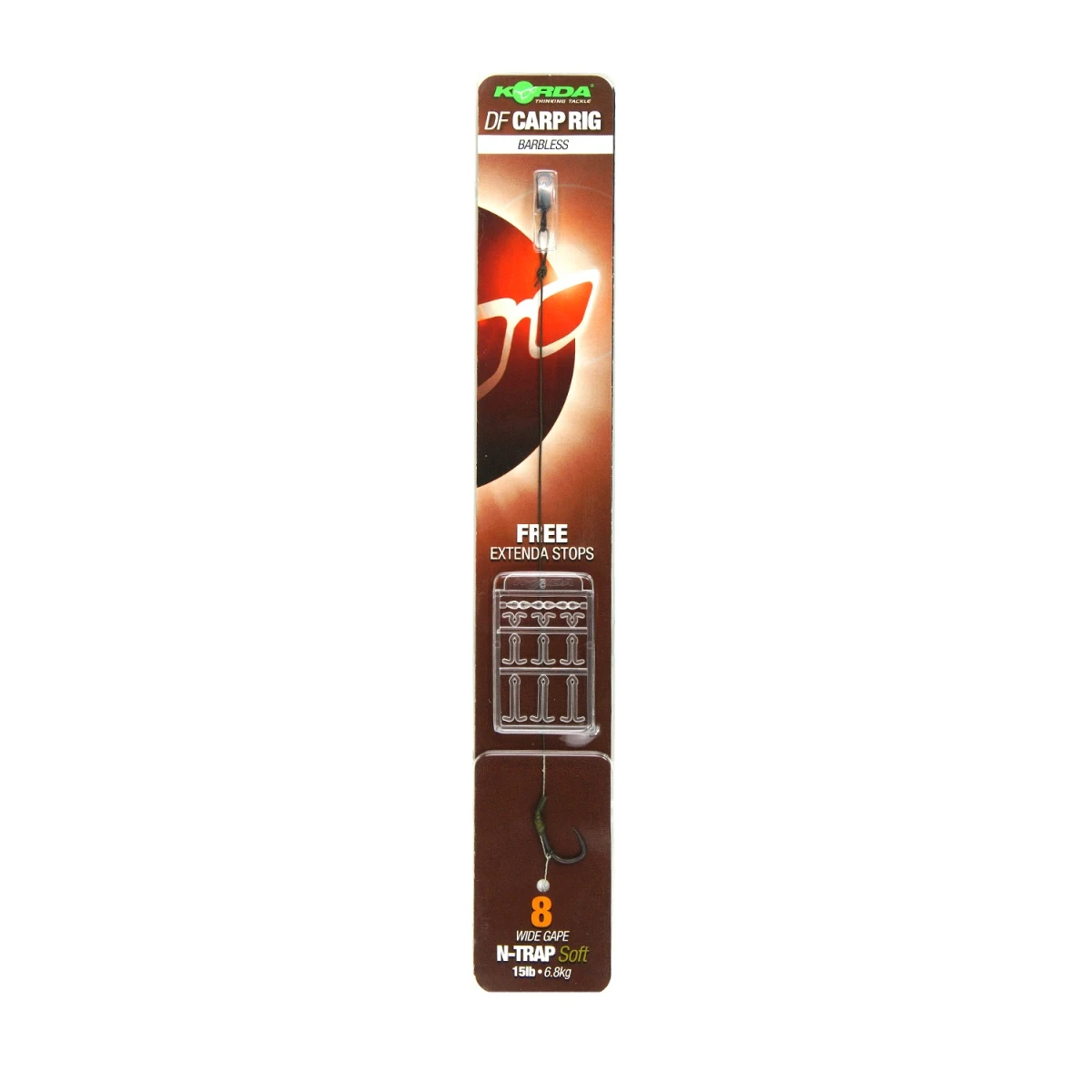 Korda N-Trap DF Rig Wide Gape (Barbless)dydis 8 (bezzadziorinis) - MPN: KCR036 - EAN: 5060062115635