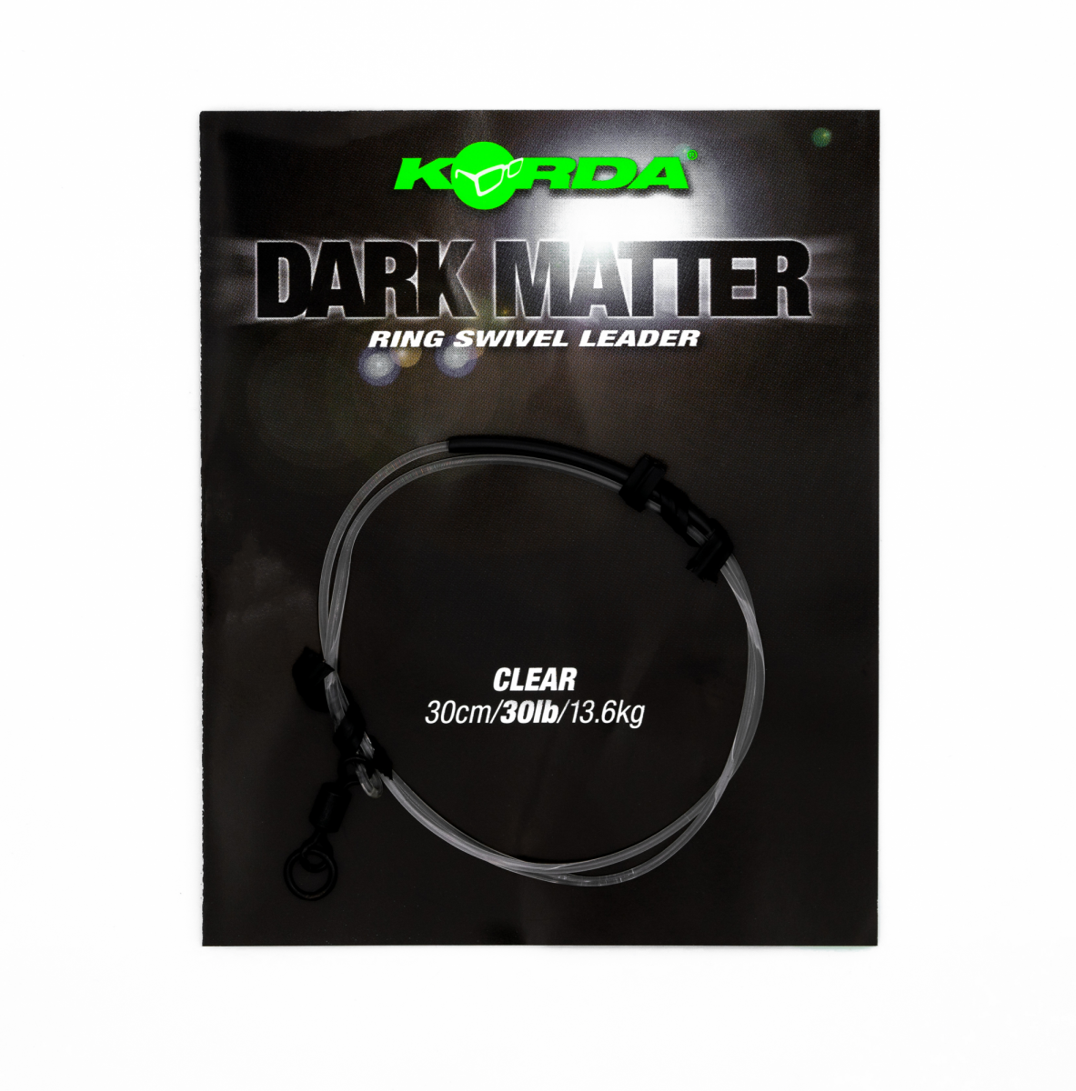 Korda Dark Matter Leader Ring Swivel 30lb (30cm)lungime 30cm / 30lb - Clear (transparent) - MPN: KSZ55 - EAN: 5060660632077