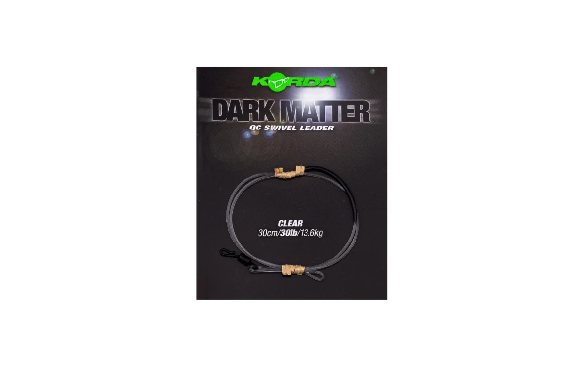 Korda Dark Matter Leader QC Swivel 30lb (30cm)lungime 30cm / 30lb - Clar (transparent) - MPN: KSZ58 - EAN: 5060660632138