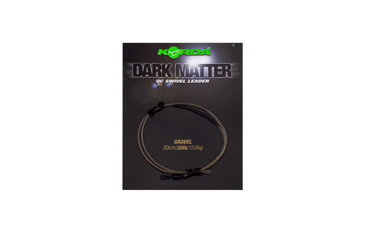 Korda Dark Matter Leader QC Swivel 30lb (30cm)lungime 30cm / 30lb - Gravel (żwiri) - MPN: KSZ57 - EAN: 5060660632114