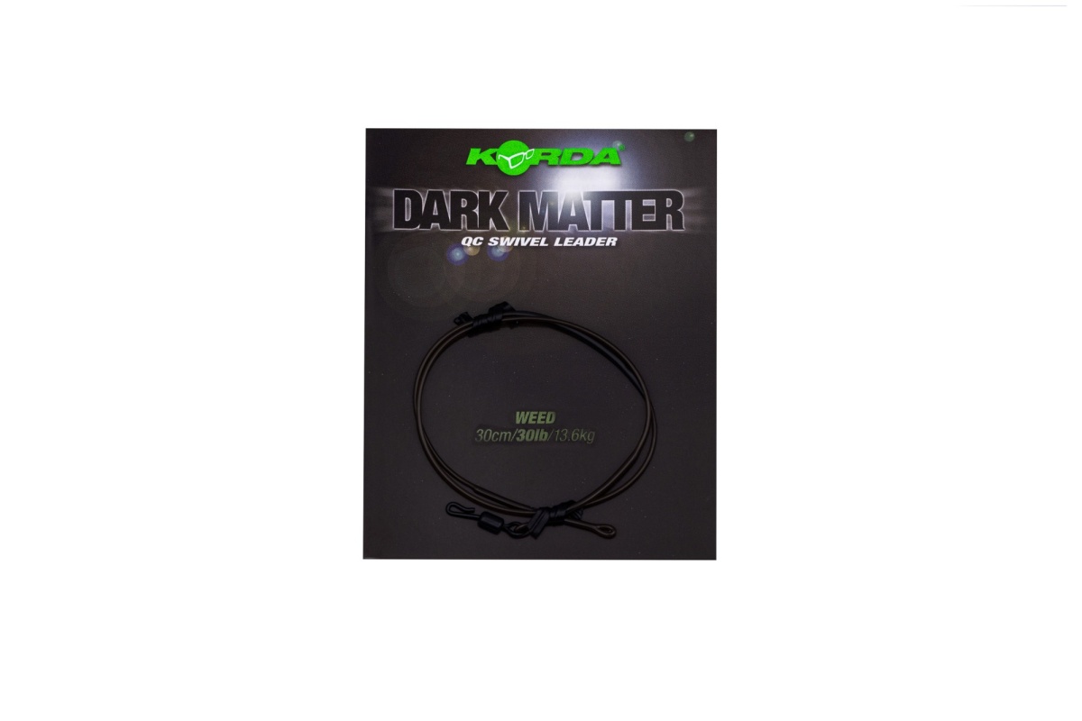 Korda Dark Matter Leader QC Swivel 30lb (30cm)lungime 30cm / 30lb - Weed (vegetatie) - MPN: KSZ56 - EAN: 5060660632091