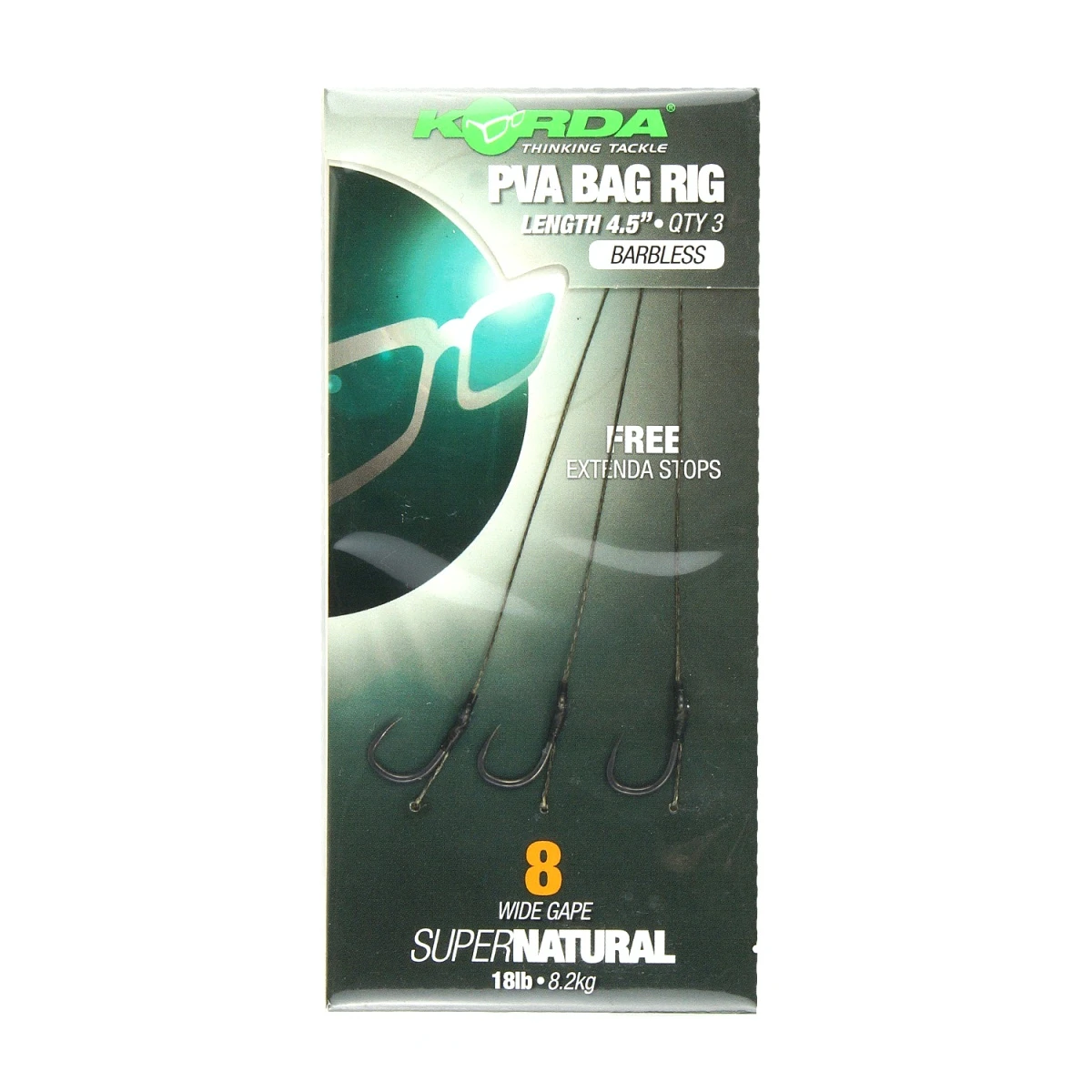 Korda Solidz PVA Rig Wide Gape (Barbless)mărimea 8 (fără cârlig) - MPN: KCR109 - EAN: 5060323809242