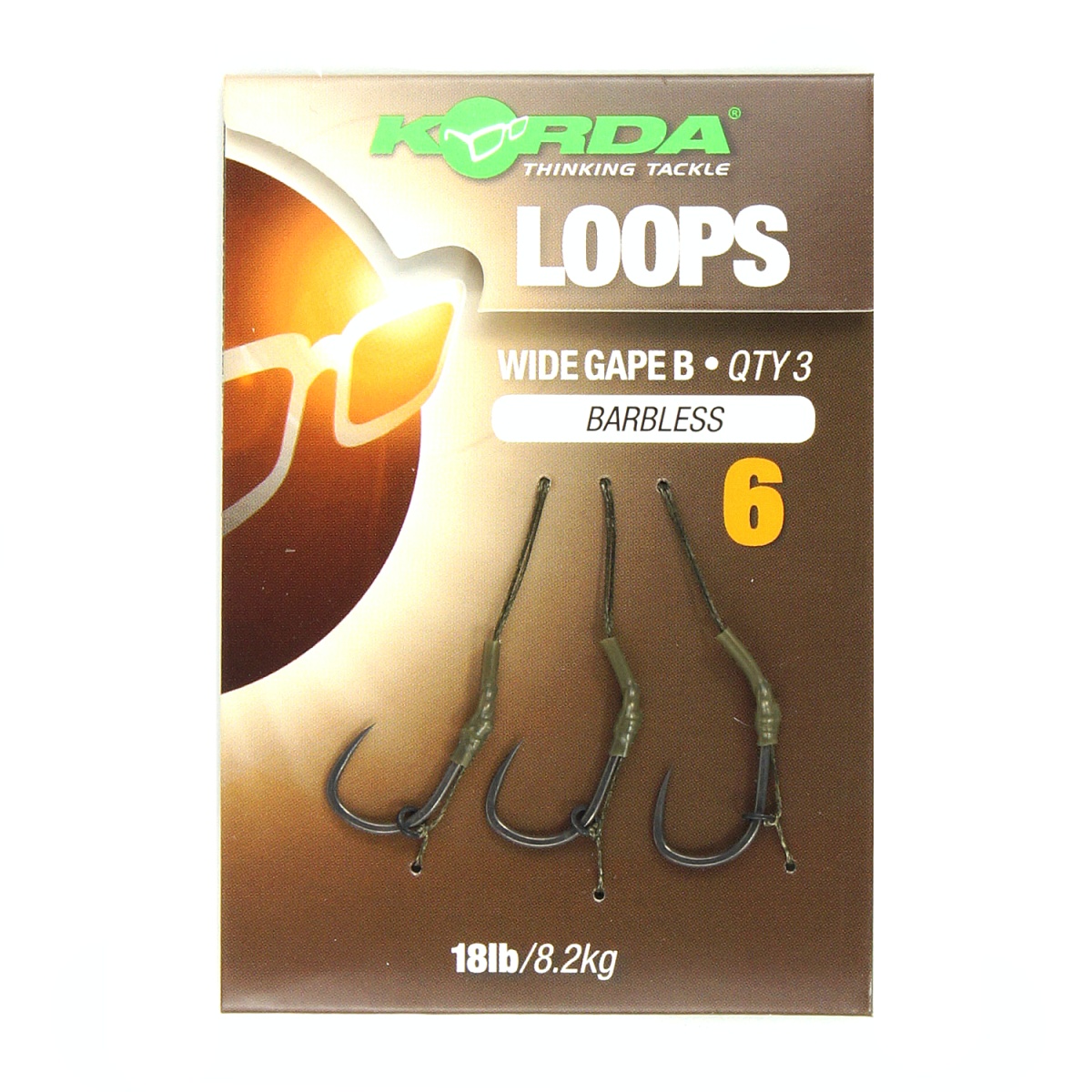 Korda Loop Rigs DF Wide Gape (Barbless)velikost 6 (bezhrotý) - MPN: KCR124 - EAN: 5060461128168