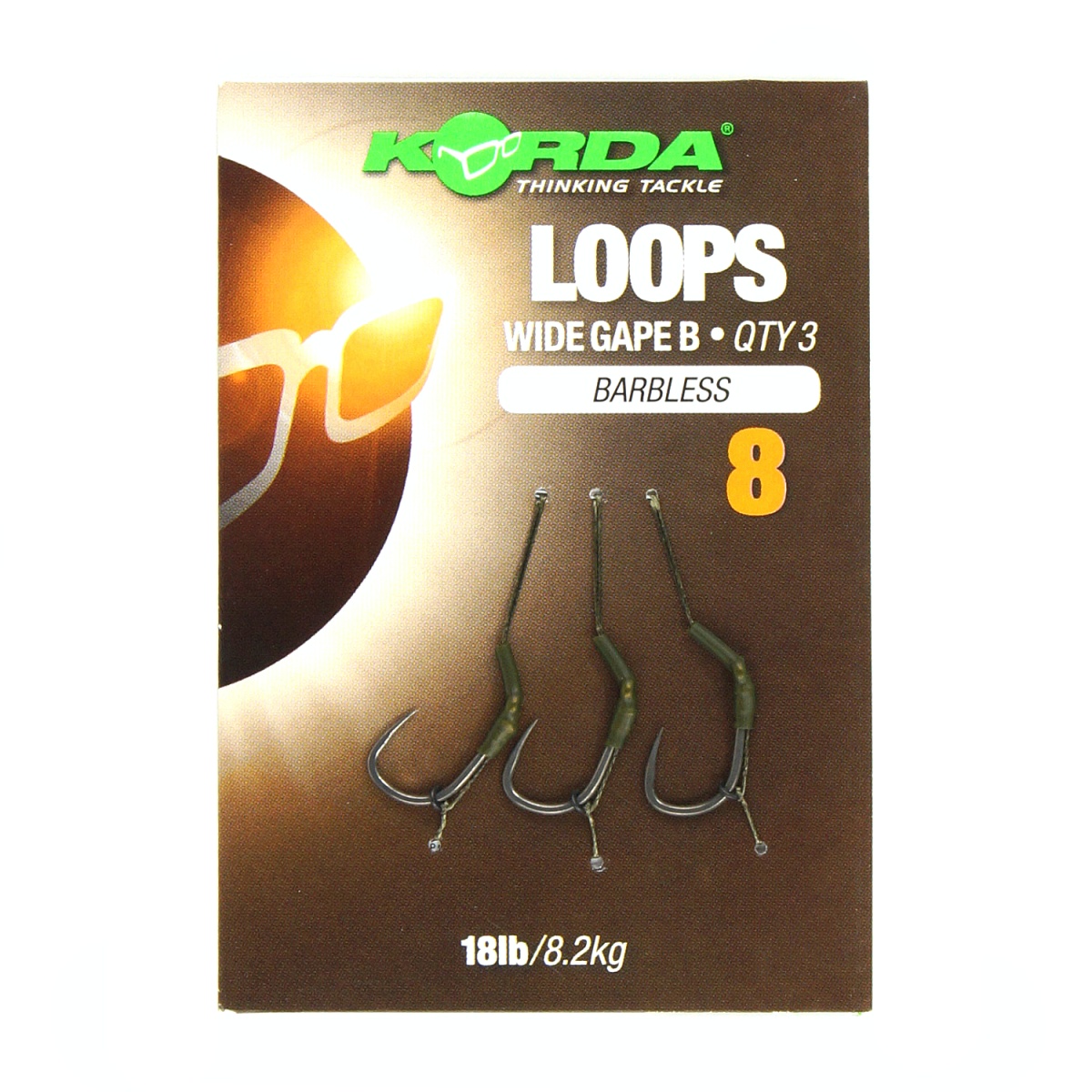 Korda Loop Rigs DF Wide Gape (Barbless)velikost 8 (bezpěrek) - MPN: KCR125 - EAN: 5060461128182