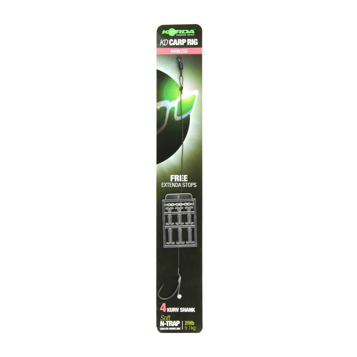 Korda N-Trap KD Rig Kurv (Barbless)dydis 4 - MPN: KCR145 - EAN: 5060461128694
