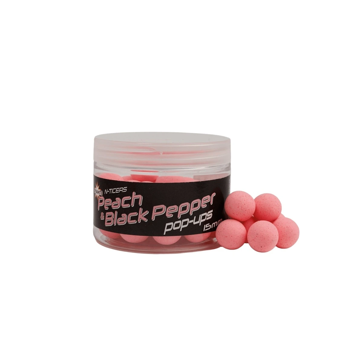 Dynamite Baits N-Ticers Peach & Black Pepper Pop-Ups 15mmrozmiar 15mm - MPN: ADY041850 - EAN: 5031745231676