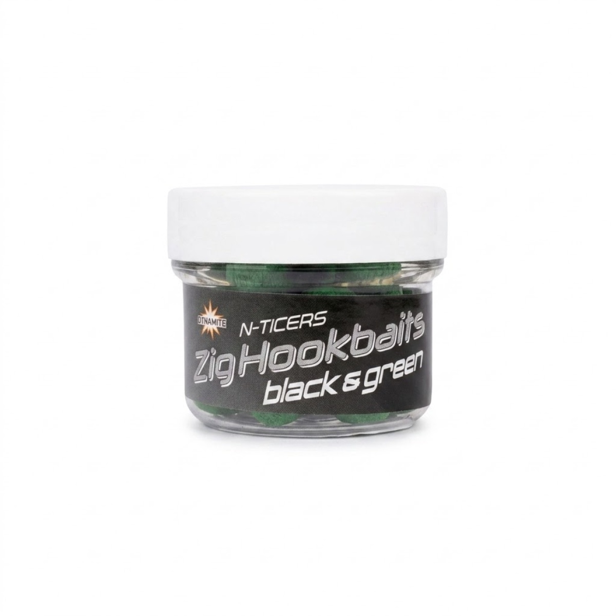 DynamiteBaits N-TICERS Zig - Black & Greenméret 12 x 6mm - MPN: ADY041879 - EAN: 5031745231812
