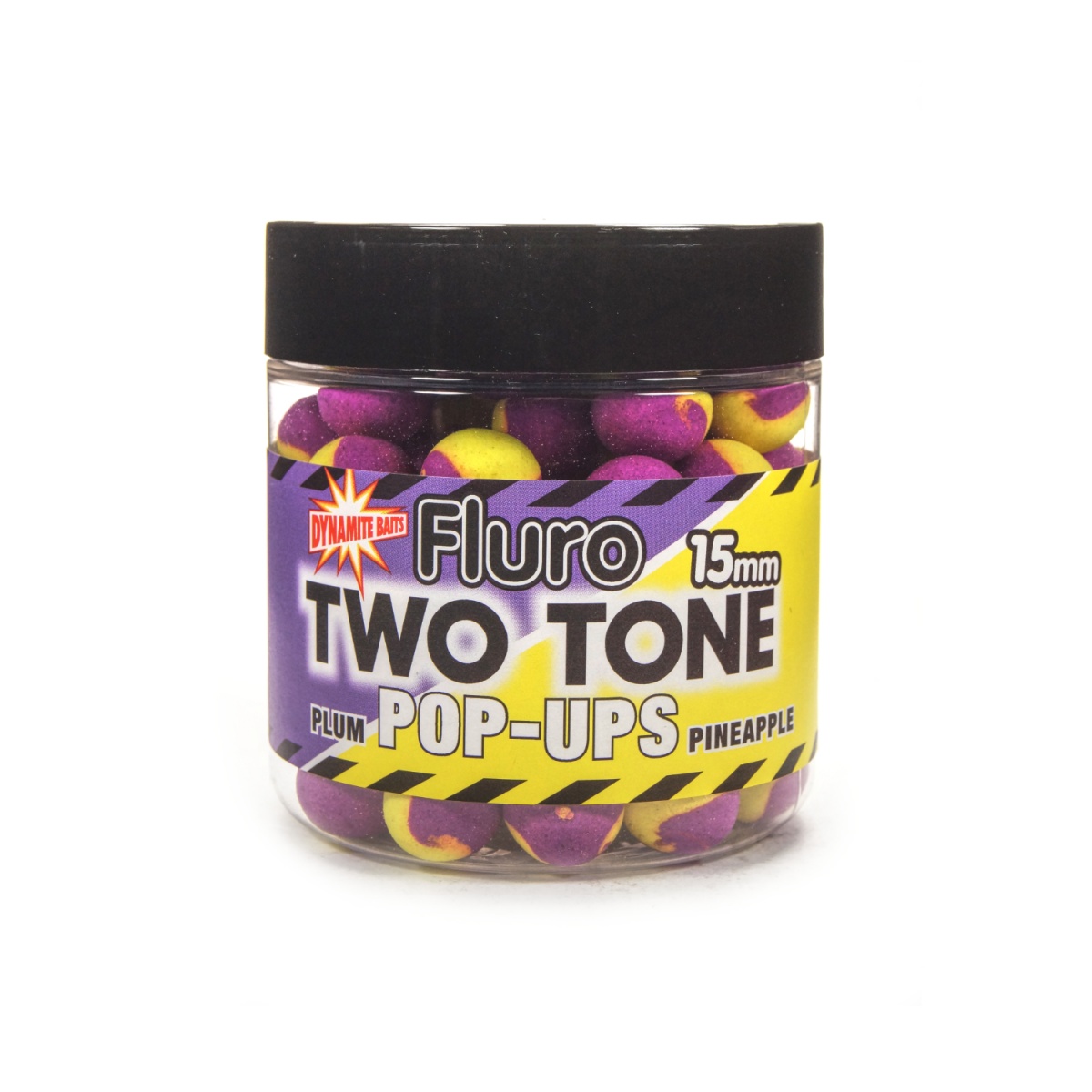 DynamiteBaits Fluro Two Tone Pop-Ups - Plum & Pineapple rozmiar 15 mm - MPN: DY600 - EAN: 5031745207480