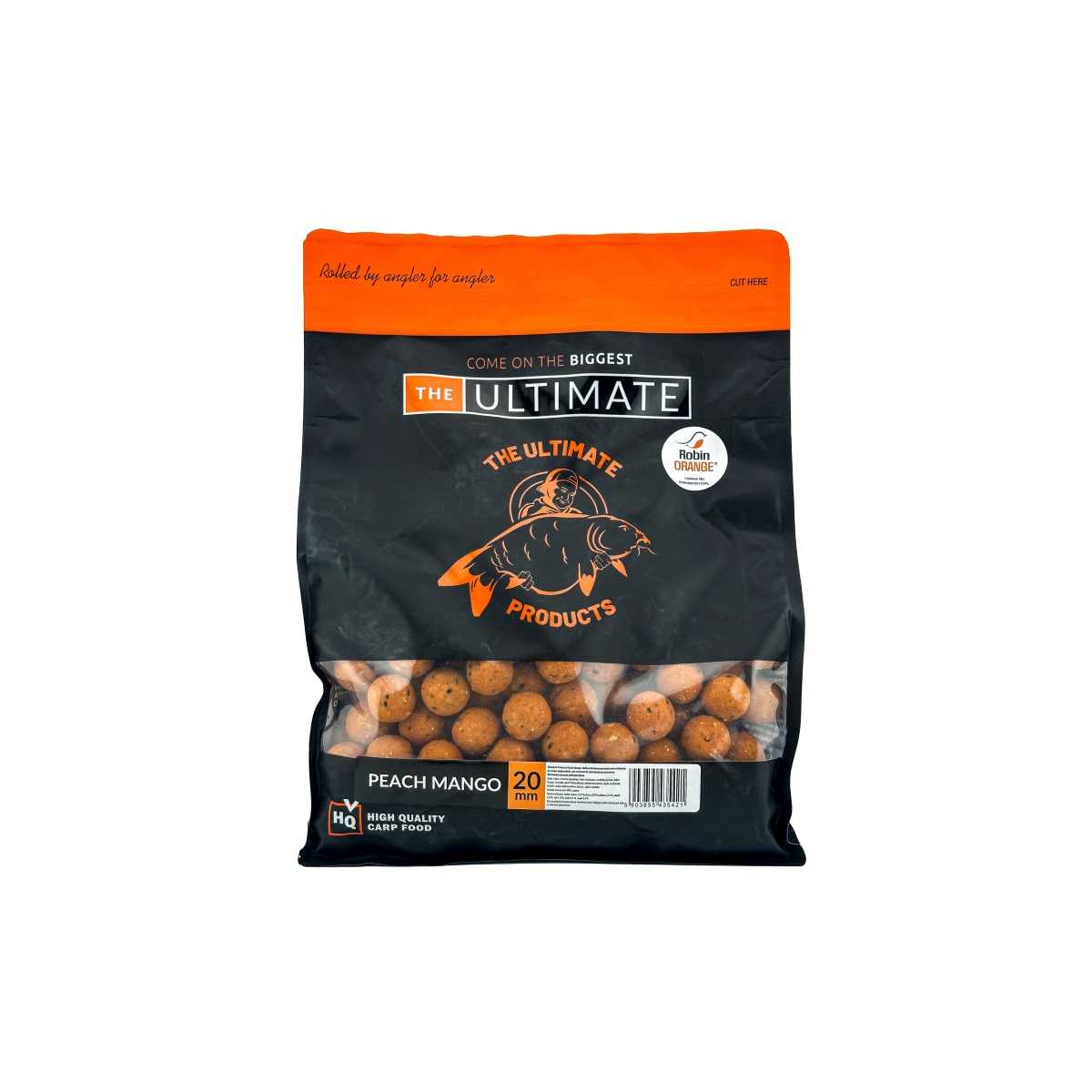 UltimateProducts Top Range Boilies - Peach Mangoméret 16 mm / 1 kg - EAN: 5903855435407