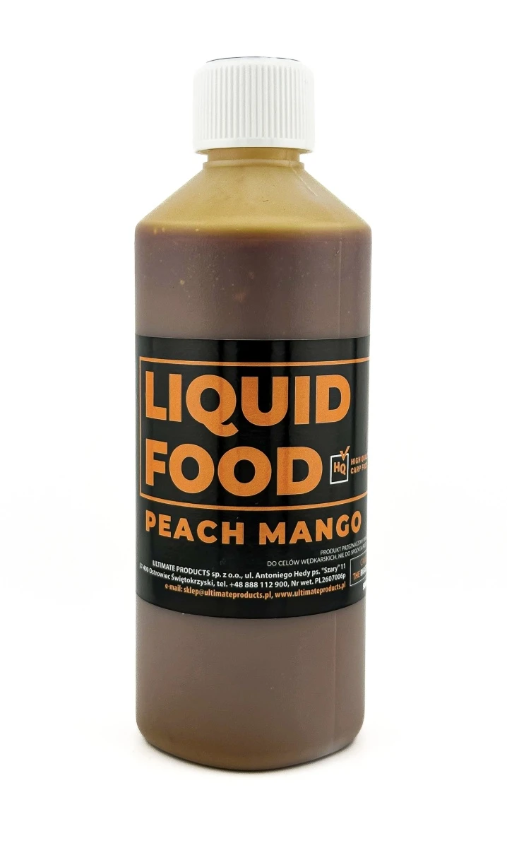 UltimateProducts Top Range Liquid Food - Peach Mangoambalaj 500ml - EAN: 5903855435469