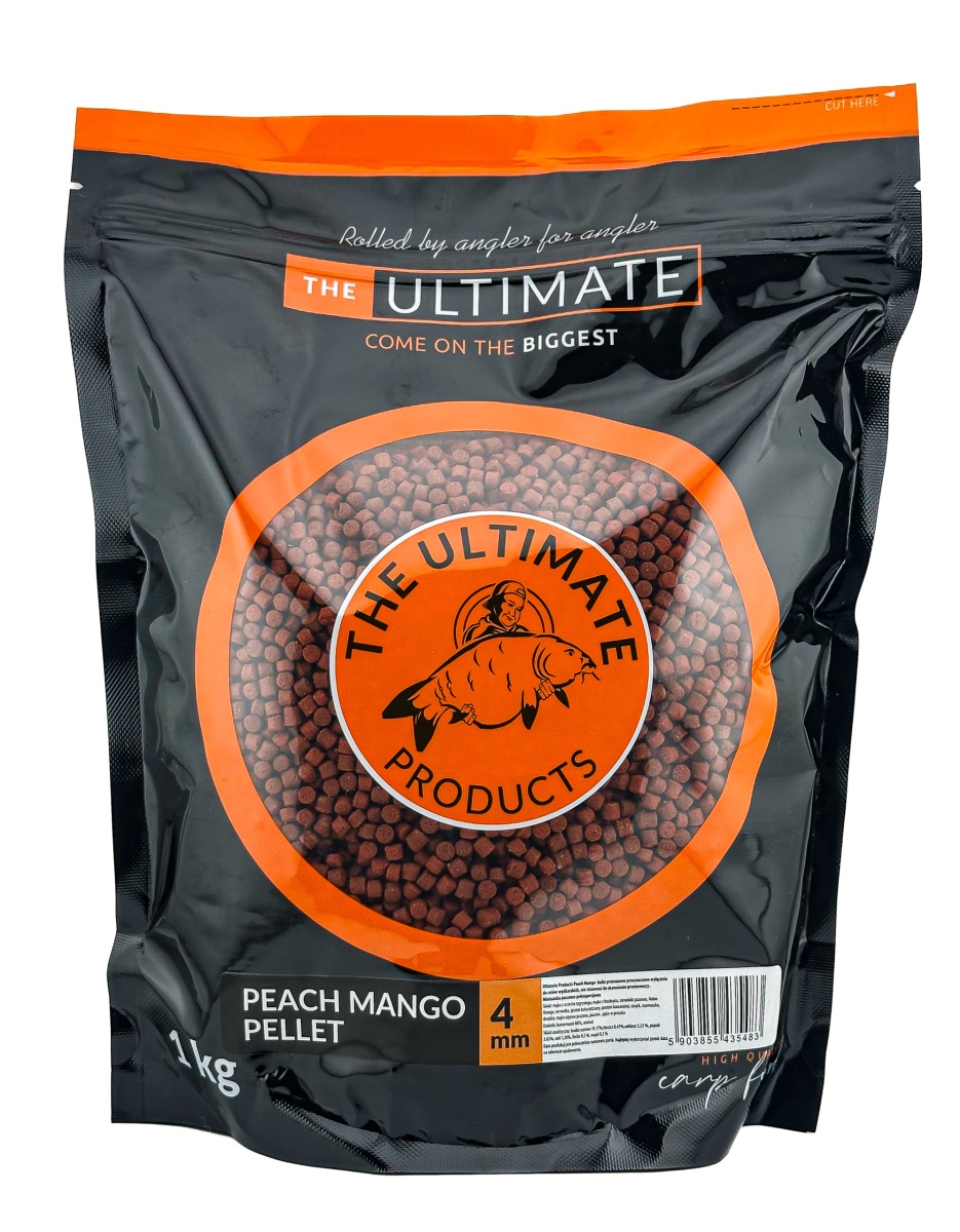 UltimateProducts Top Range Pellet - Peach Mangoembalaje 4mm / 1kg - EAN: 5903855435483