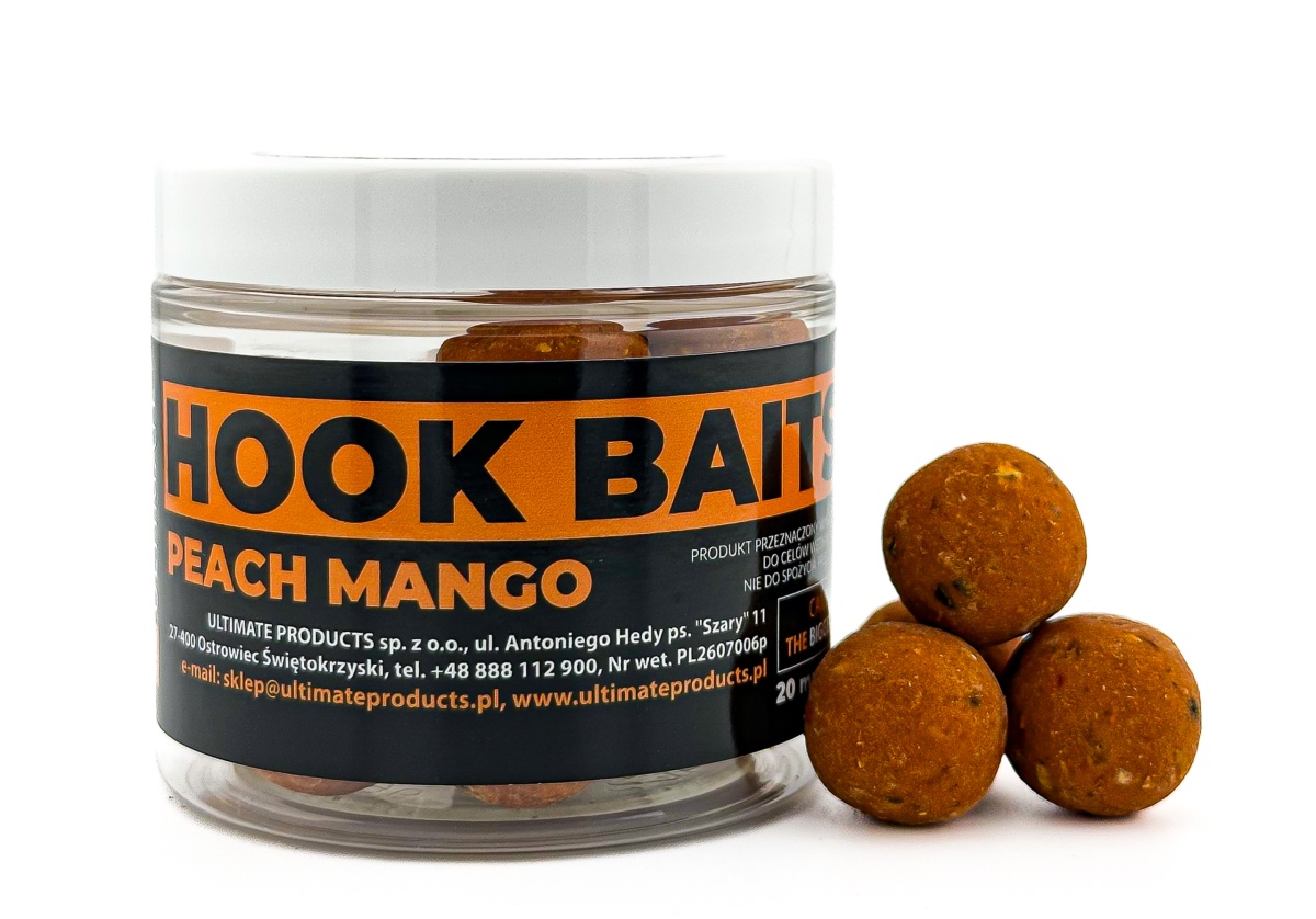 UltimateProducts Top Range Hookbaits - Peach Mangovelikost 20 mm - EAN: 5903855435513