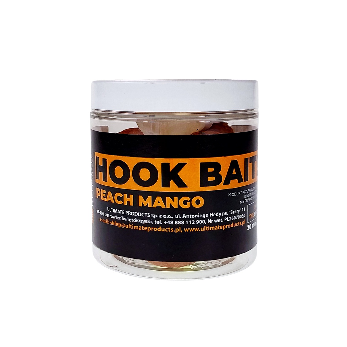 UltimateProducts Top Range Hookbaits - Peach MangoGröße 30 mm - EAN: 5903855435537