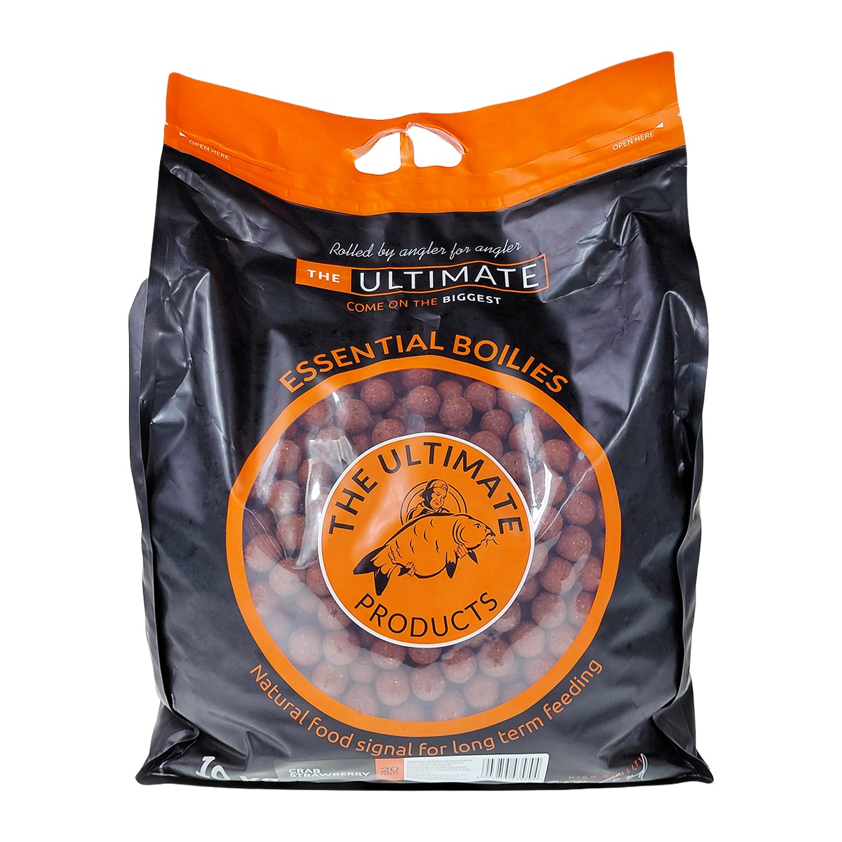 UltimateProducts Essential Boilies - Crab Strawberryméret 20mm / 10kg - EAN: 5903855435704