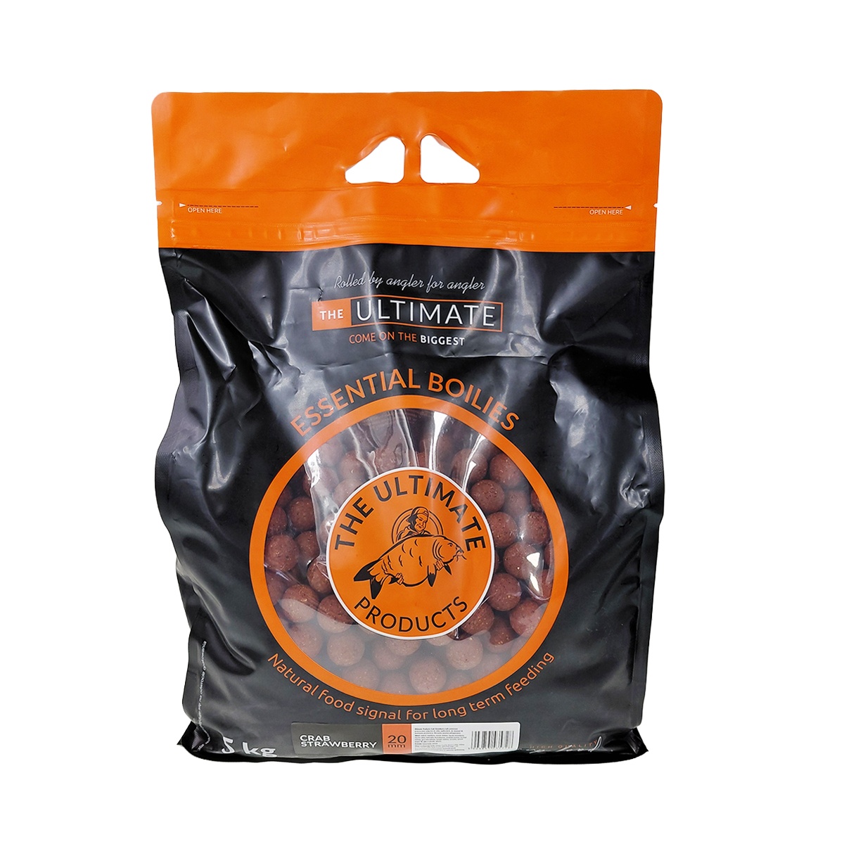 UltimateProducts Essential Boilies - Crab Strawberryméret 20mm / 5kg - EAN: 5903855435728