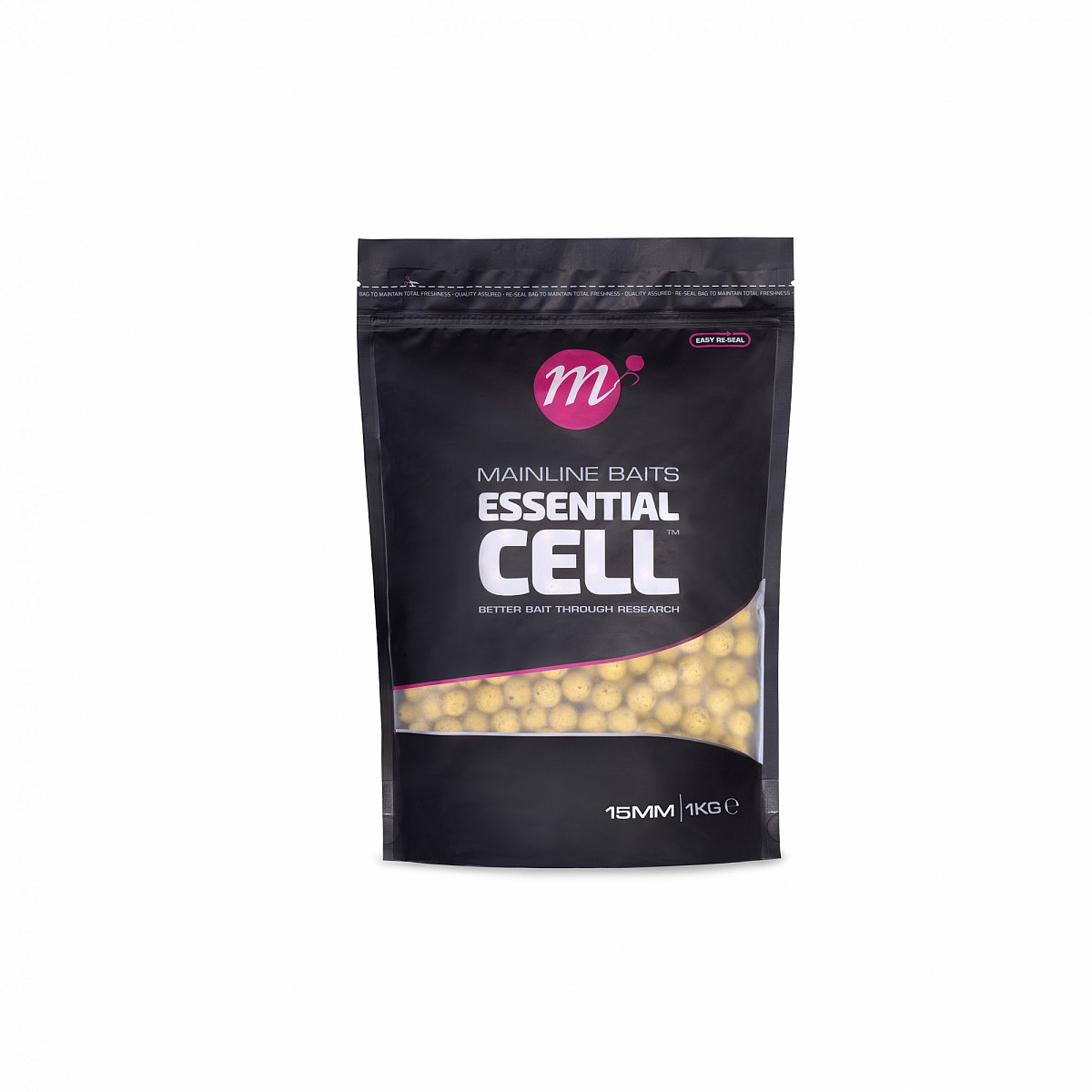 Mainline Shelf Life Boilies - Essential Cell - PADEGĘS PAKAVIMASdydis 15mm / 1kg - EAN: 200000100476