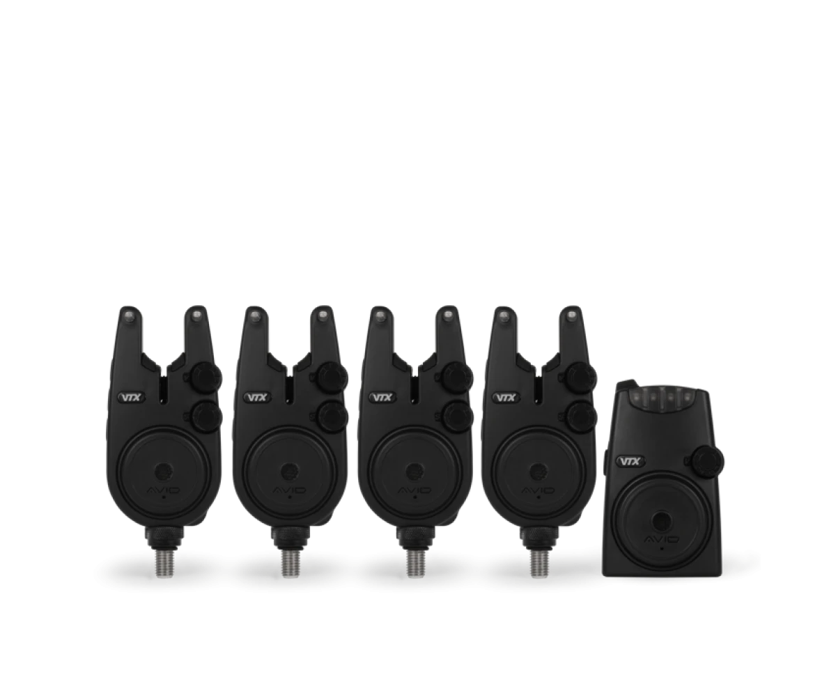 Avid Carp VTX Bite Alarm Set modello 4+1 - MPN: A0500006 - EAN: 5056837212869