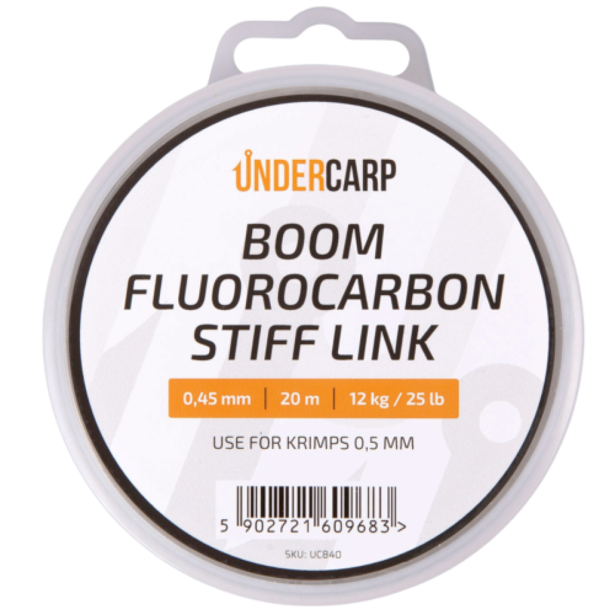UnderCarp Boom Fluorocarbon Stiff Linkmodelis 0.45mm (25lb) / 20m - MPN: UC840 - EAN: 5902721609683