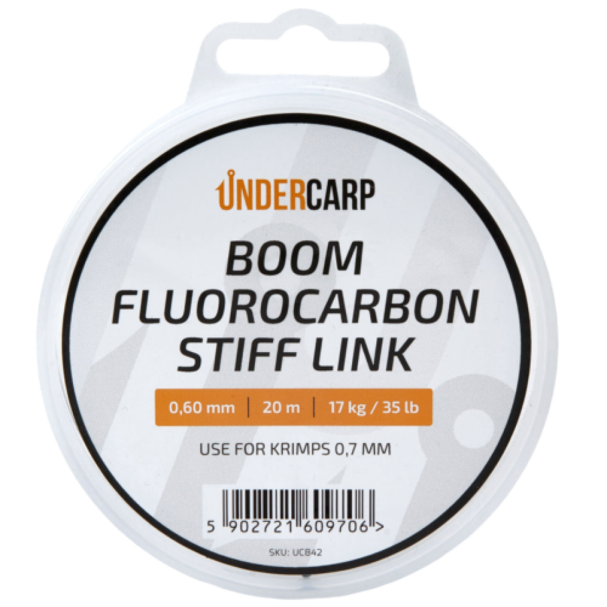 UnderCarp Boom Fluorocarbon Stiff Linkmodelis 0.60mm (35lb) / 20m - MPN: UC842 - EAN: 5902721609706