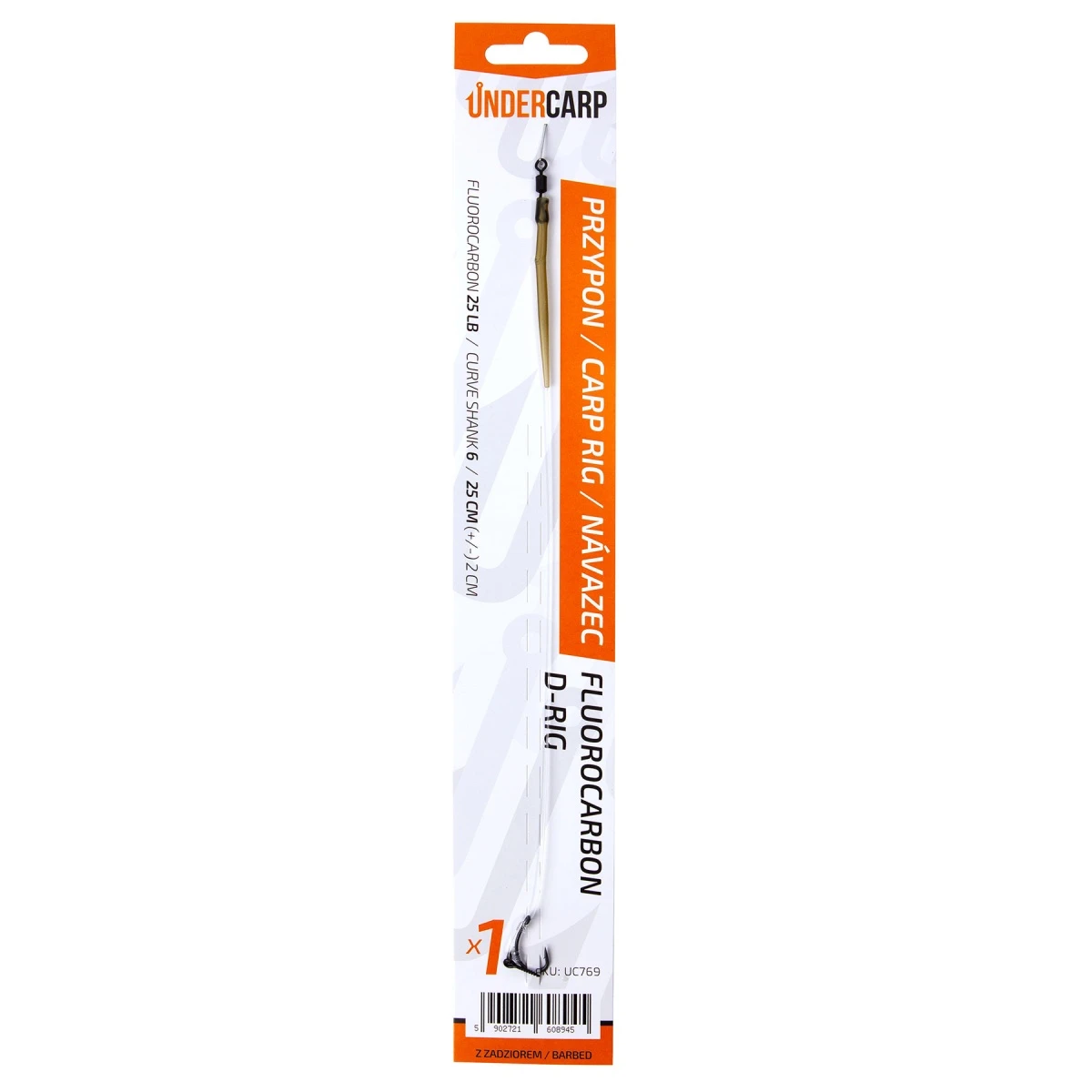 UnderCarp Fluorocarbon D-Rig - Montura pentru crapmărime 6 - MPN: UC769 - EAN: 5902721608945