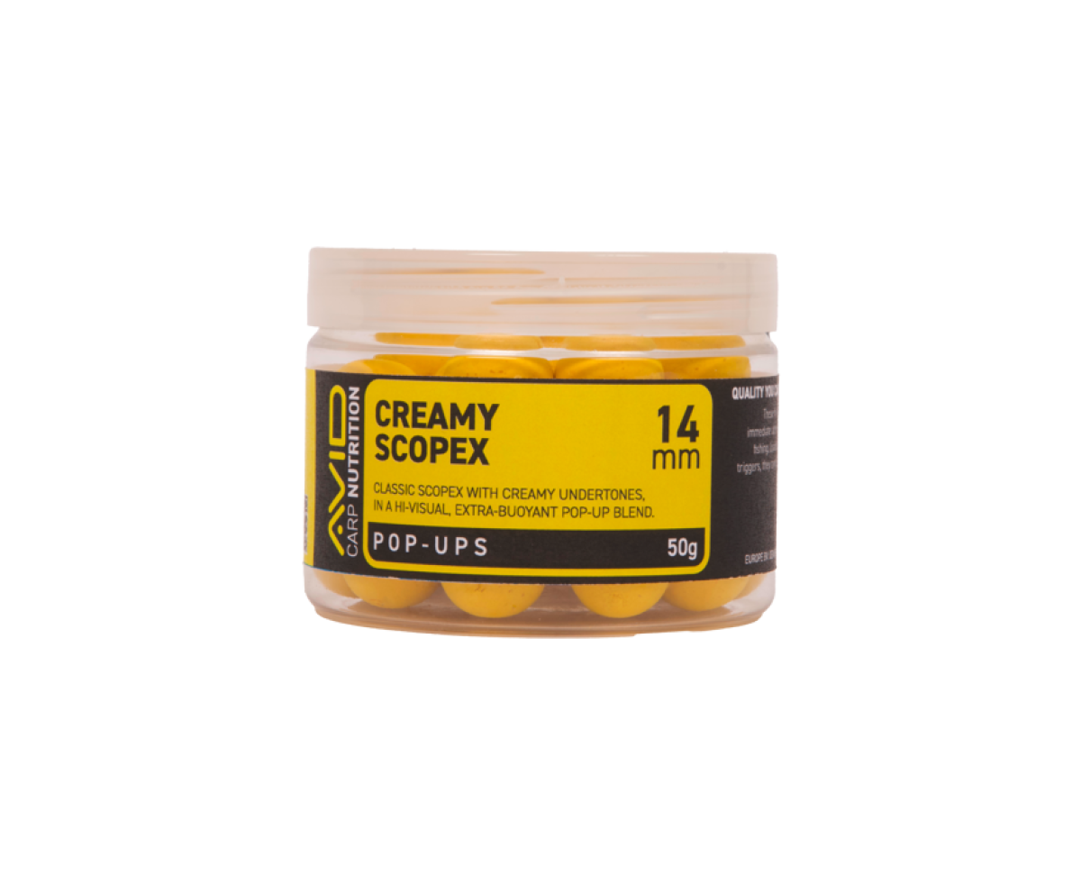 Avid Carp Creamy Scopex Pop-Up  Yellow  - TAPA ROTAtamaño 14mm - EAN: 200000100681