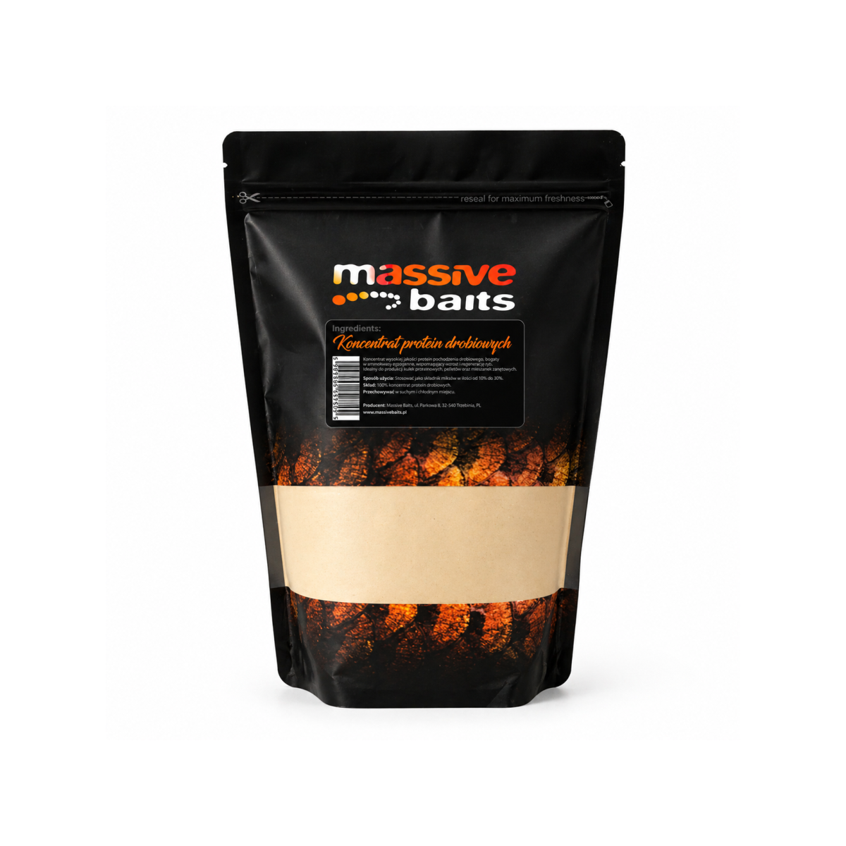 Massive Baits Components - Baromfifehérje koncentrátumcsomagolás 0,5 kg - MPN: KP229 - EAN: 5907196817724