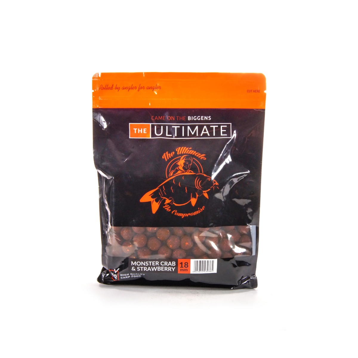 UltimateProducts Top Range Boilies - Monster Crab & Strawberry - KURZES HALTBARKEITSDATUMGröße 18 mm / 1 kg - EAN: 200000101435
